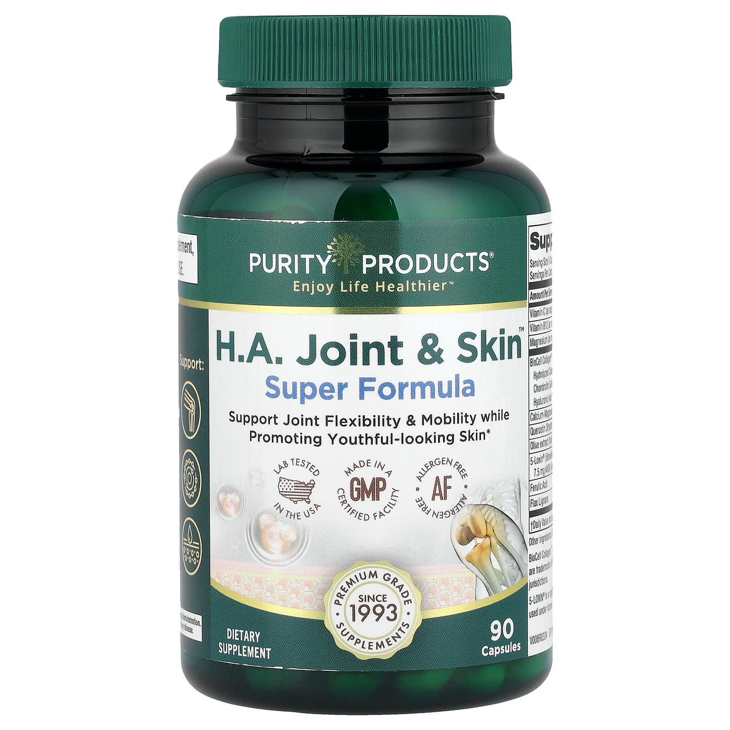 Purity Products, H.A. Joint & Skin™, Super Formula, 90 Capsules - Image 1
