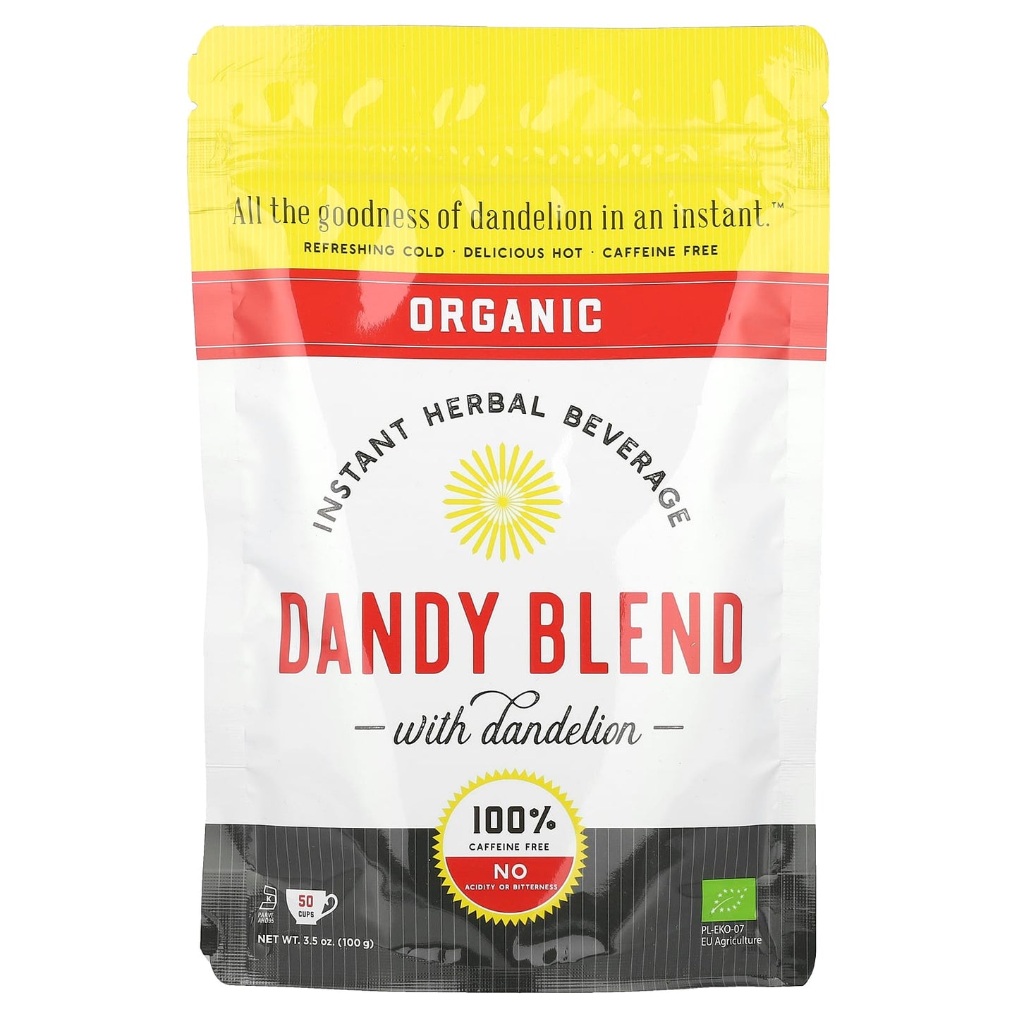 Dandy Blend Organic Instant Herbal Beverage, Caffeine Free, 3.53 oz - Image 1