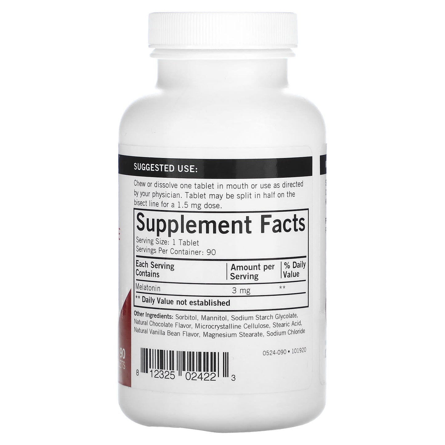Kirkman Labs, Children Chewable Melatonin, Chocolate, 3 mg, 90 Tablets - Image 2