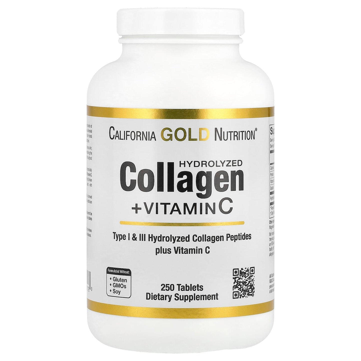 Support Healthy Hair, Skin, Joints & Bones with Hydrolyzed Collagen Peptides | California Gold Nutrition - Image 1
