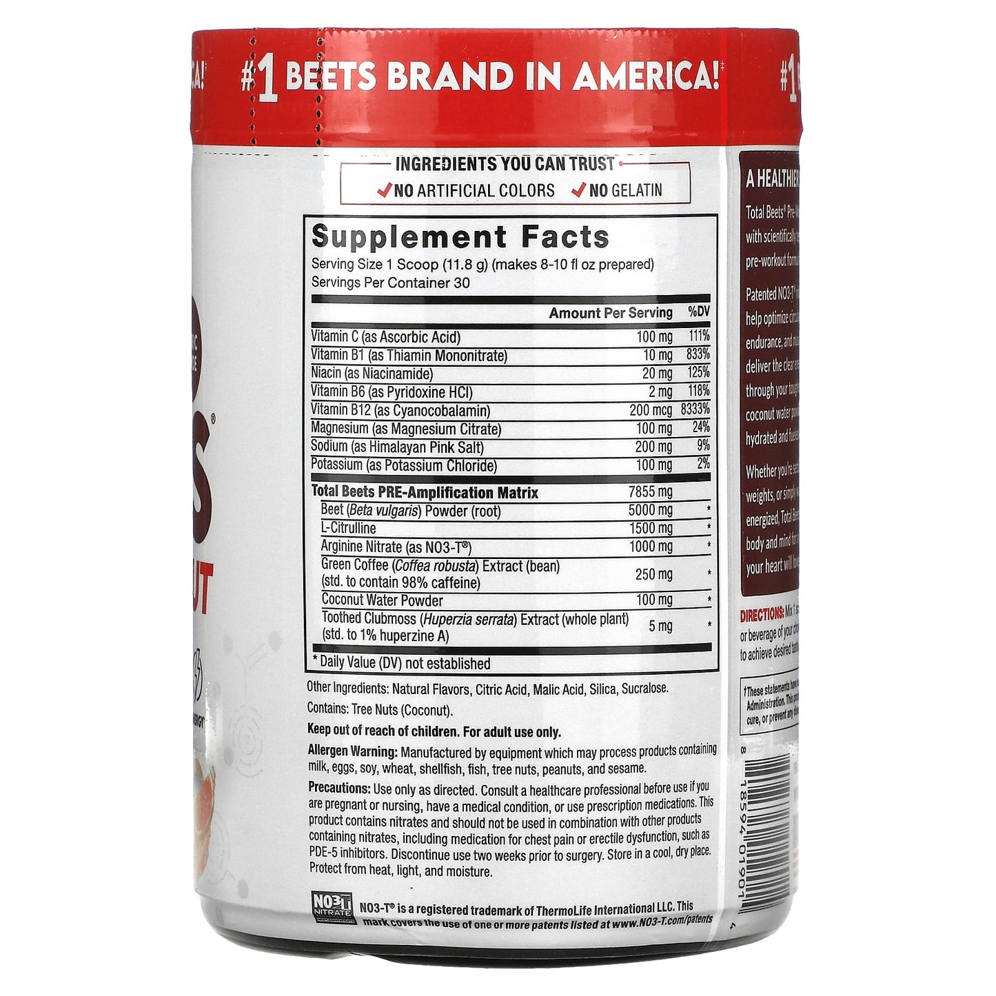 Force Factor, Total Beets®, Pre-Workout, Watermelon, 12.5 oz (354 g)