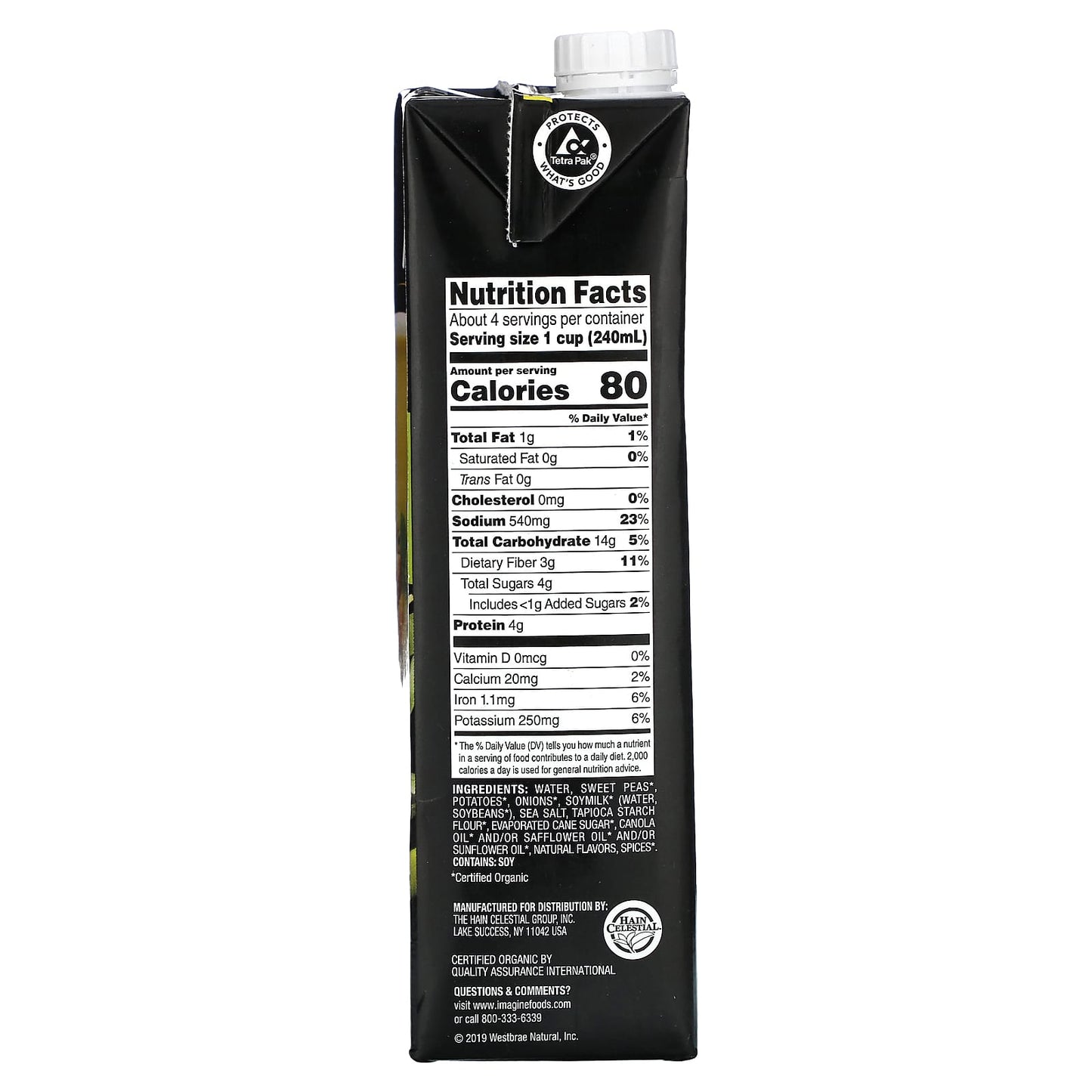 Imagine Soups, Organic Creamy Soup, Sweet Pea, 32 fl oz (946 ml)