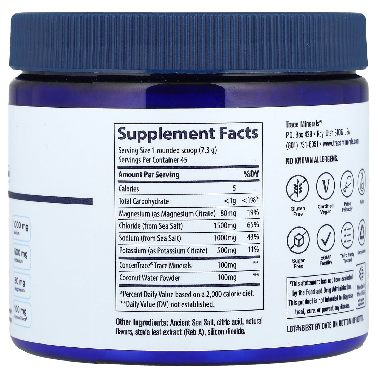 Trace, ZEROLyte Powder, Salty Watermelon, 11.5 oz (328 g)
