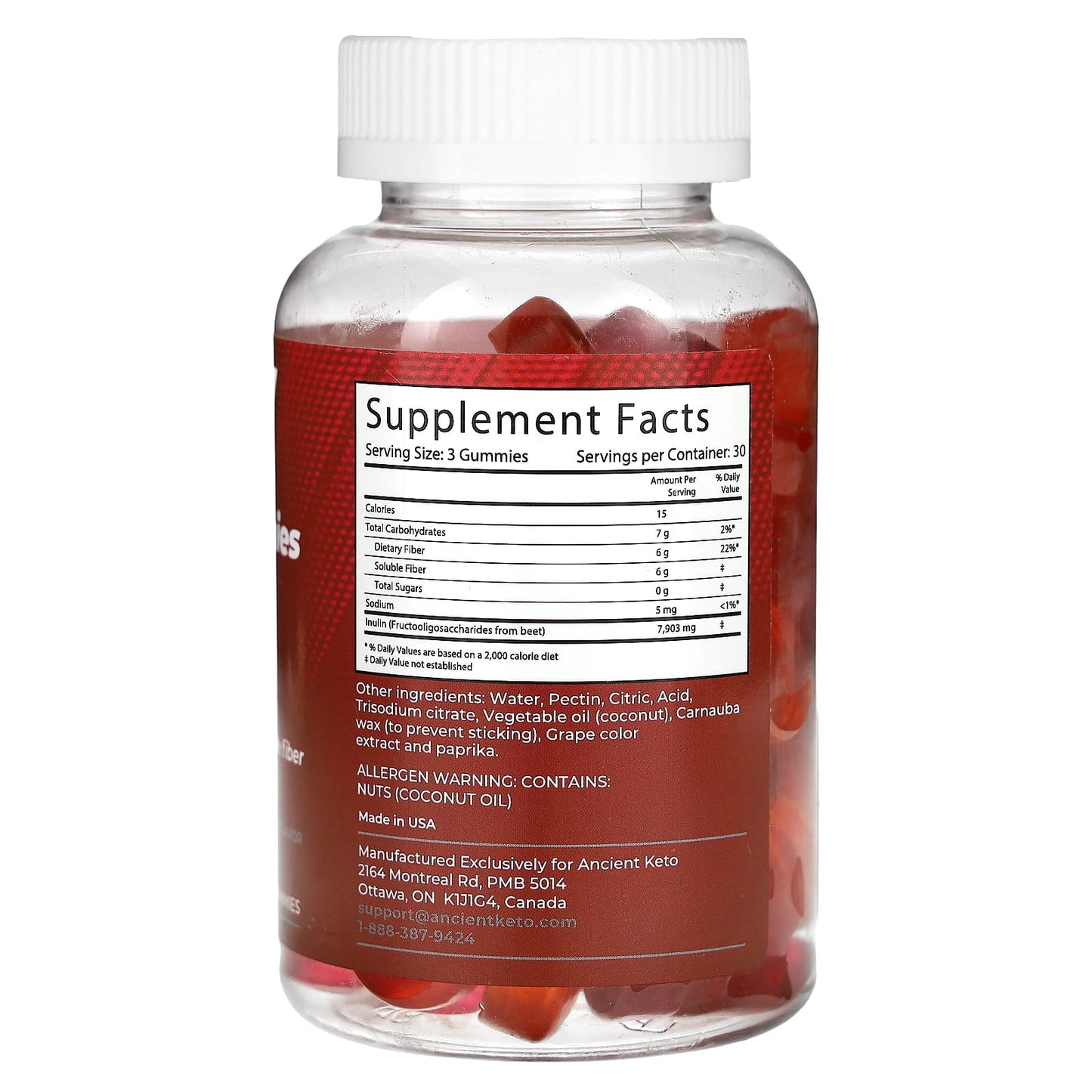 Ancient Keto Keto Fiber Gummies for Weight Loss - 90 Count - Image 2