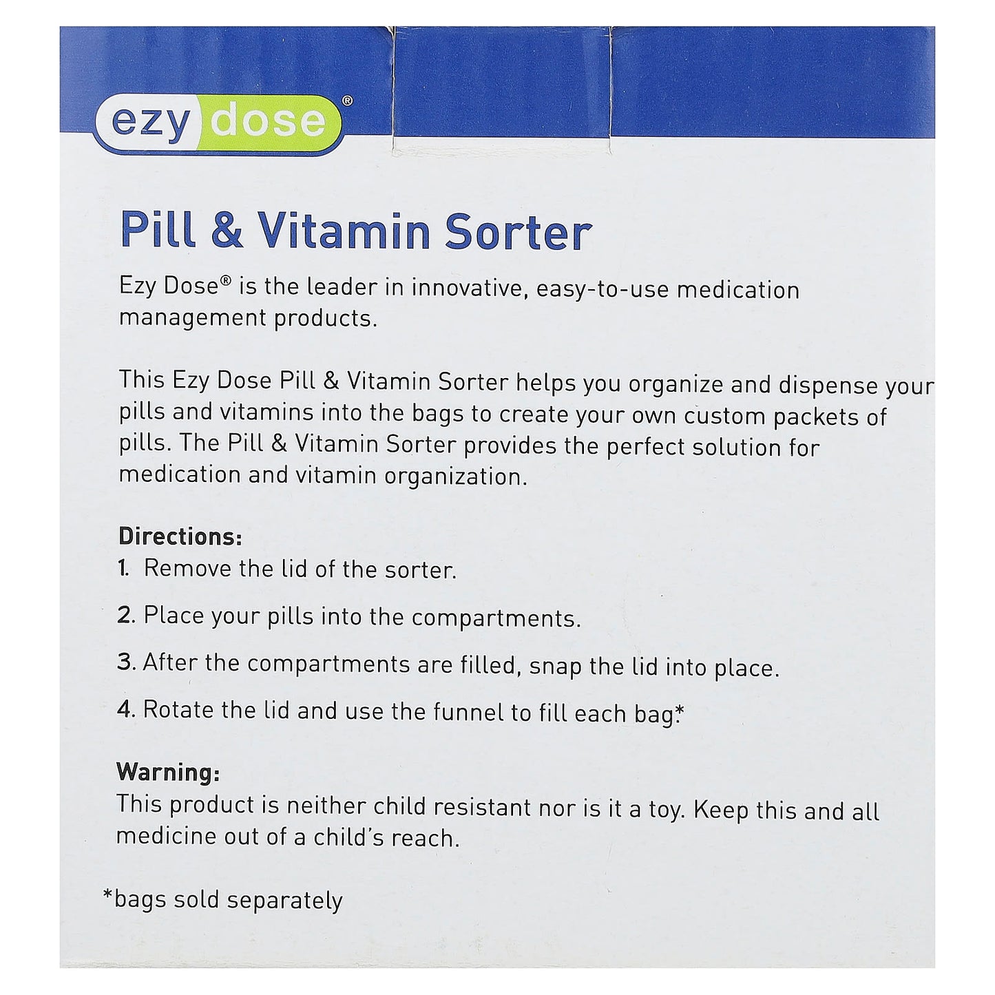 Ezy Dose Pill & Vitamin Organizer | Easy Medication Management - Image 2