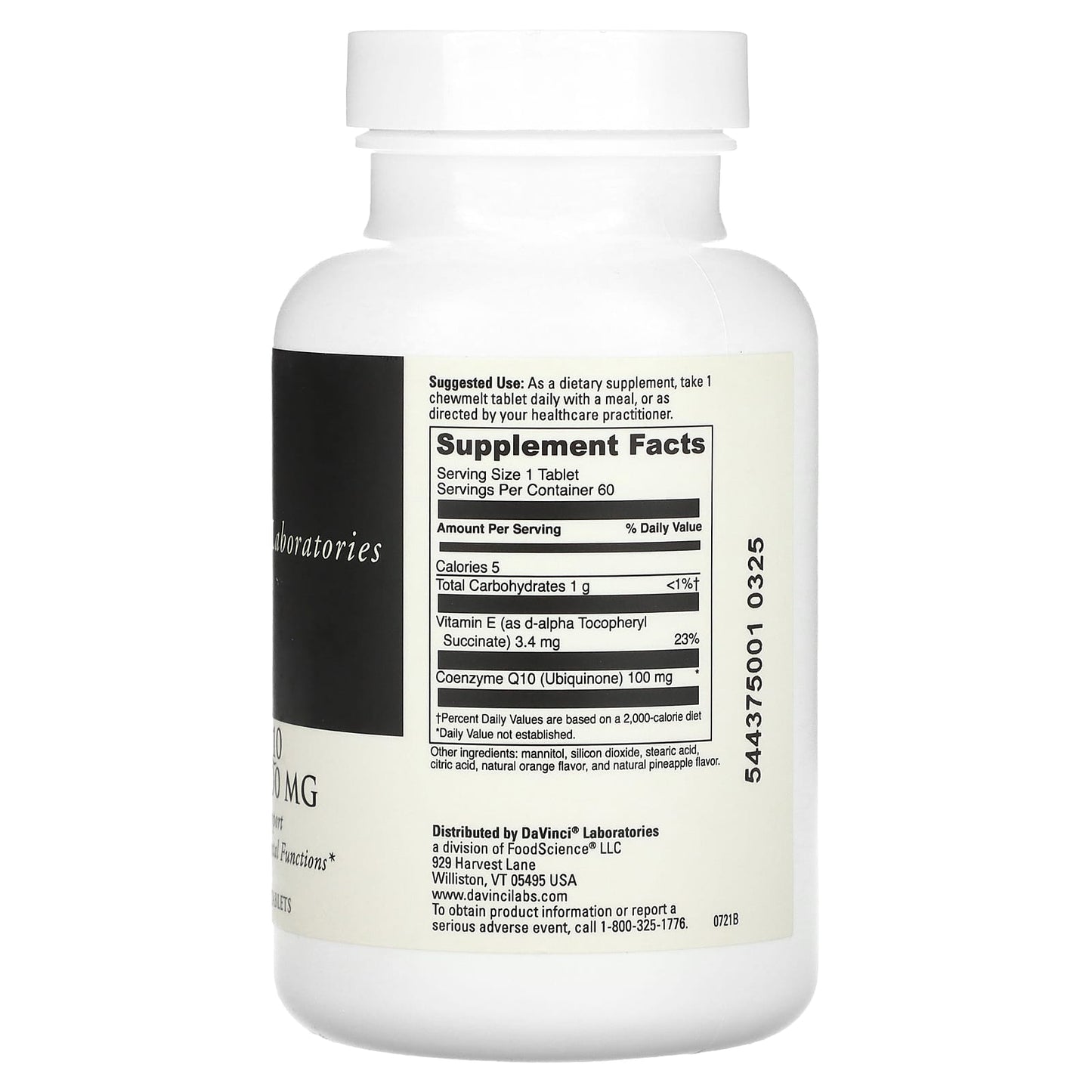 DaVinci CoQ10 Chewmelt 100mg - Supports Heart Health & More - Image 2