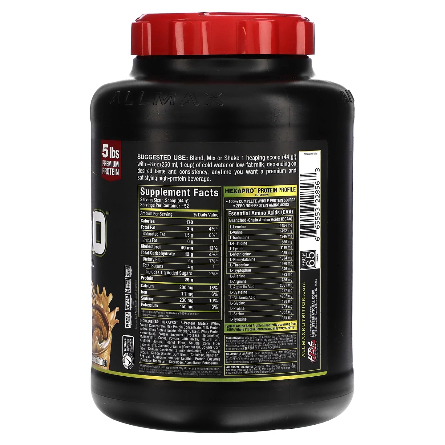 High-Protein Lean Meal - Hexapro, Chocolate Peanut Butter, 5 lbs - Image 2