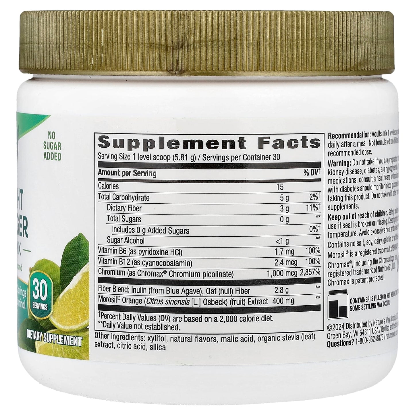Nature's Way, Weight Manager Drink Mix, Zesty Citrus, 6 oz (174.3 g) - Image 2