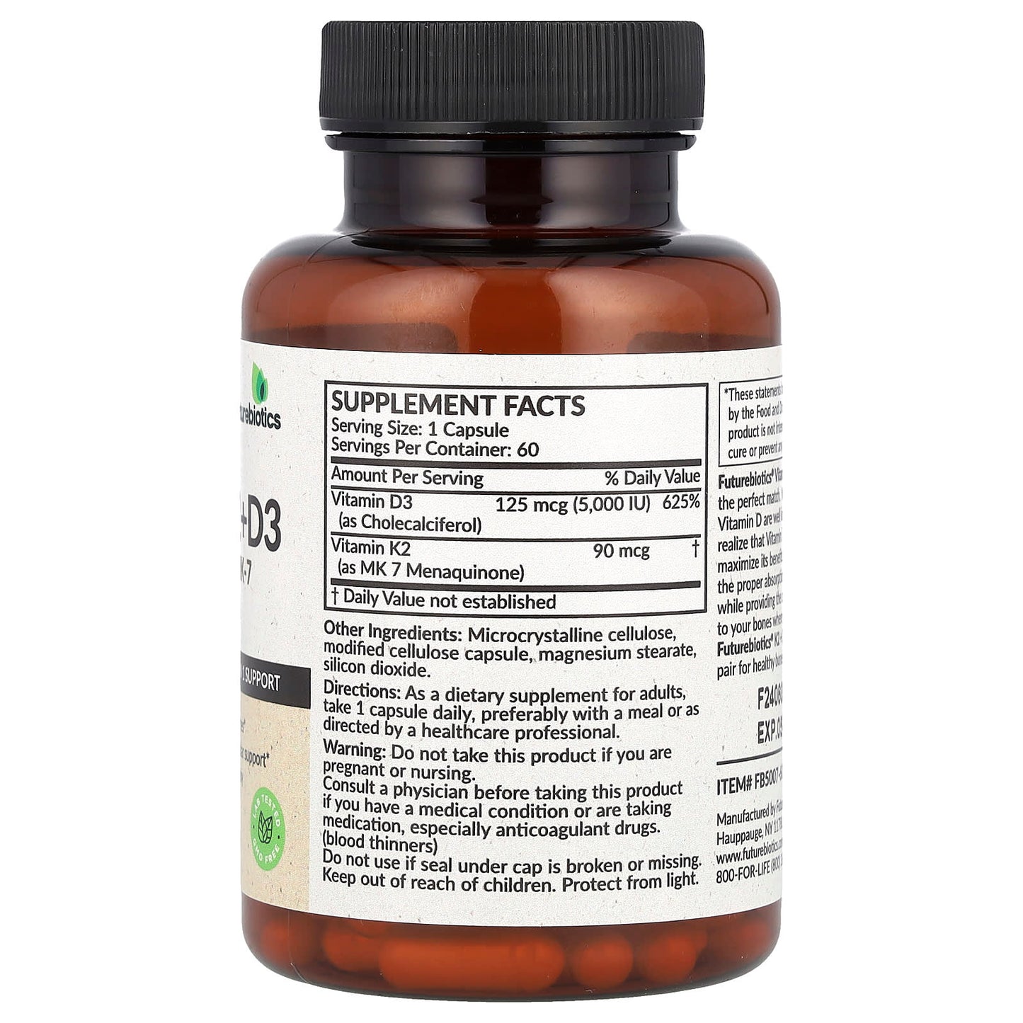 Futurebiotics Vitamin K2 + D3: Strong Bones & Heart Support - Image 2