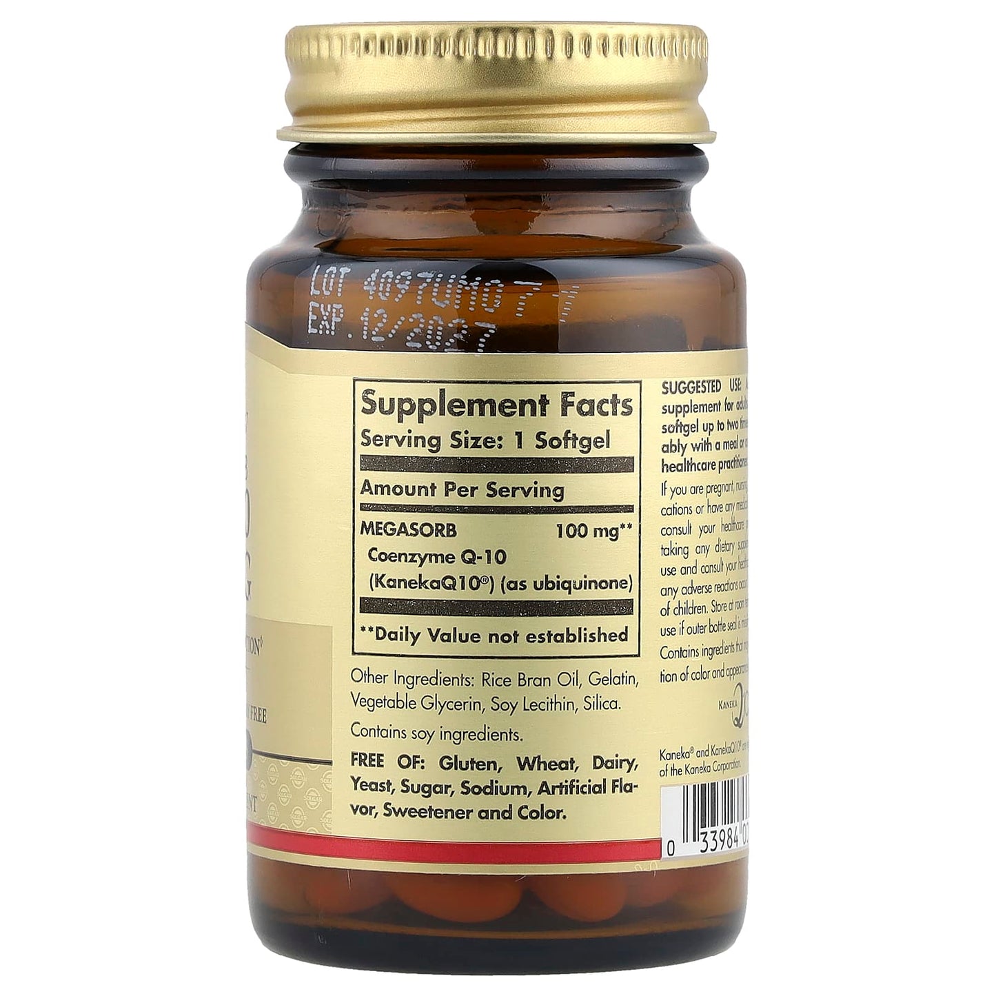 Solgar, Megasorb CoQ-10 , 100 mg, 30 Softgels - Image 2