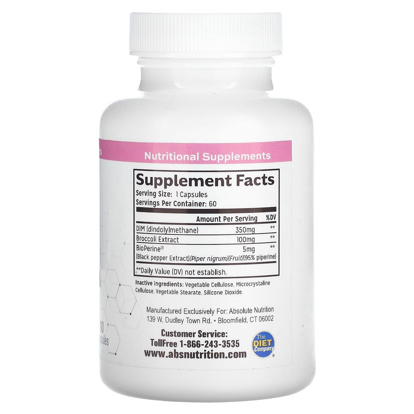DIM Ultra Dietary Supplement by Absolute Nutrition - 60 Capsules - Image 2