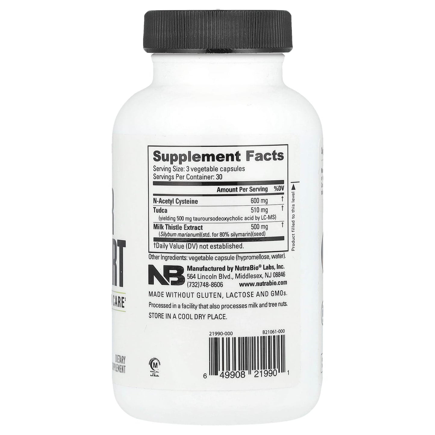 NutraBio, Liver Support, 90 Capsules - Image 2