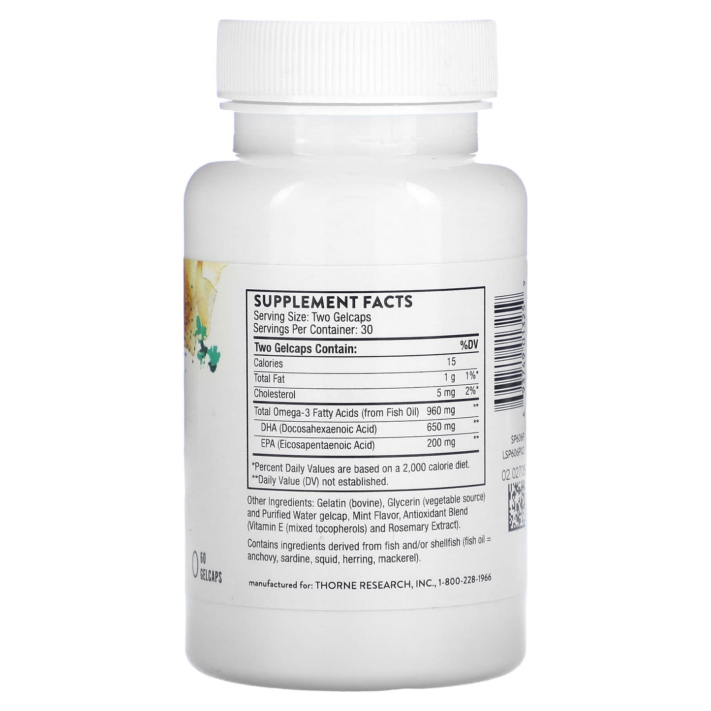 Thorne, Prenatal DHA, 60 Gelcaps - Image 2