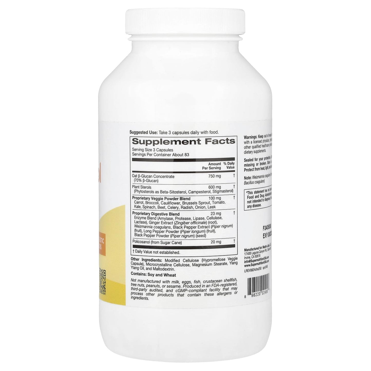 Cholesterol Support with Oat ß-Glucan & Plant Sterols - Image 2