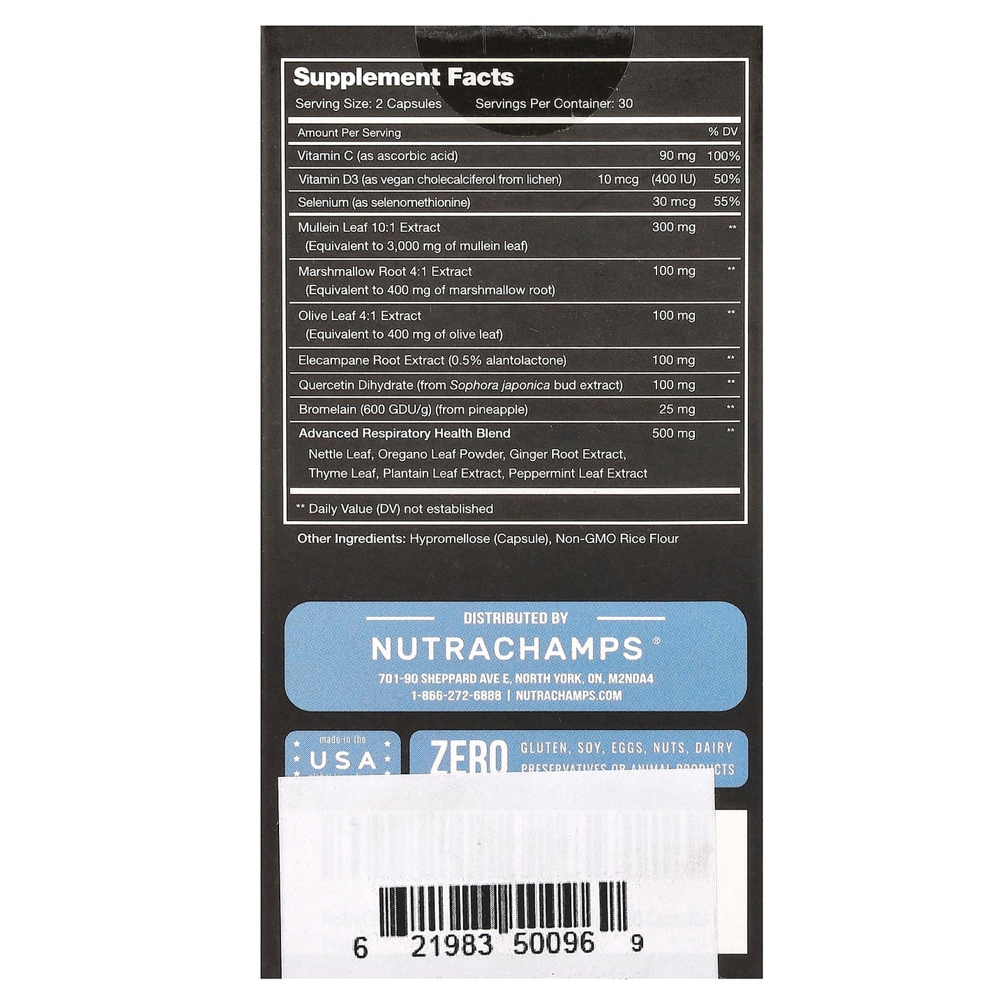 NutraChamps, Lung Detox & Cleanse, 60 Easy-To-Swallow Vegan Capsules - Image 2