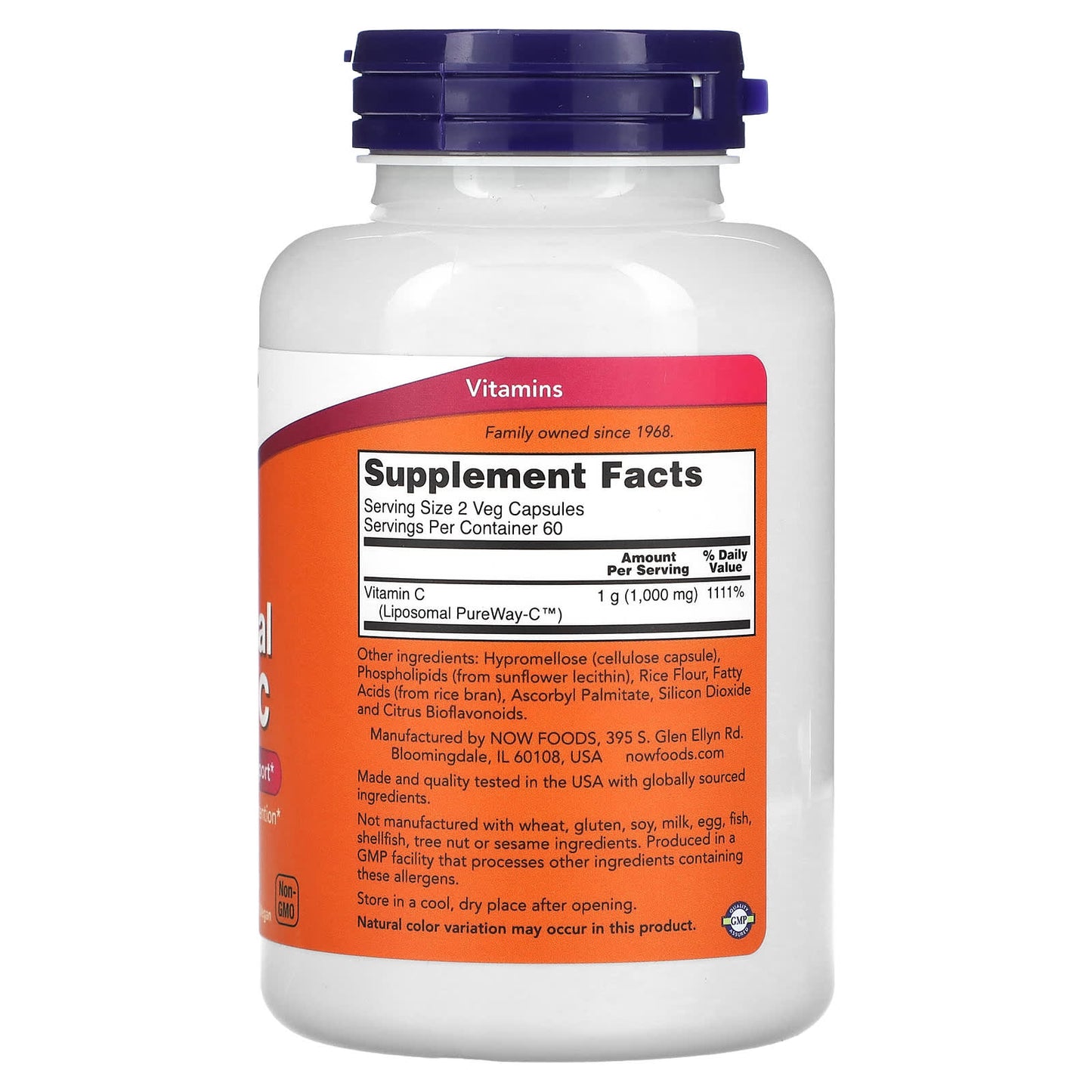 NOW Foods, Liposomal Vitamin C, 120 Veg Capsules (500 mg per Capsule) - Image 2
