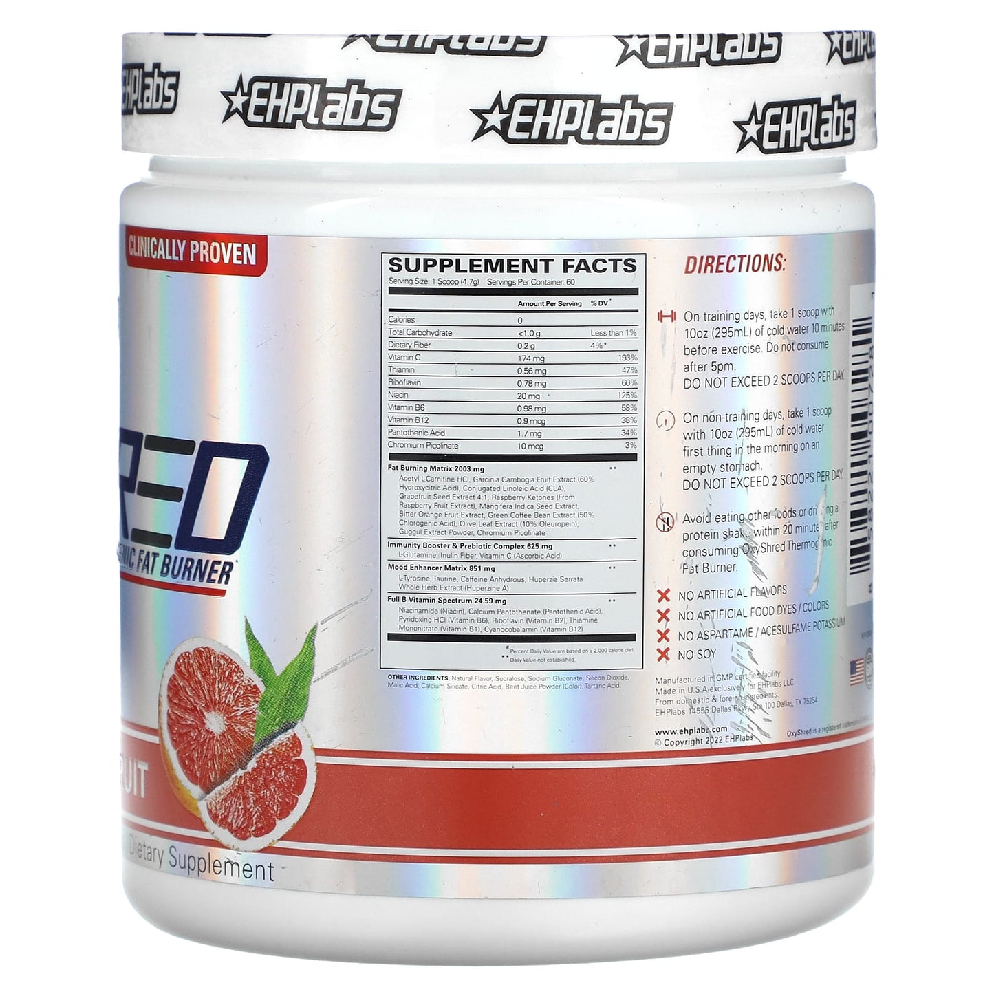 EHPlabs OxyShred Thermogenic Fat Burner - Boost Metabolism & Energy - Image 2