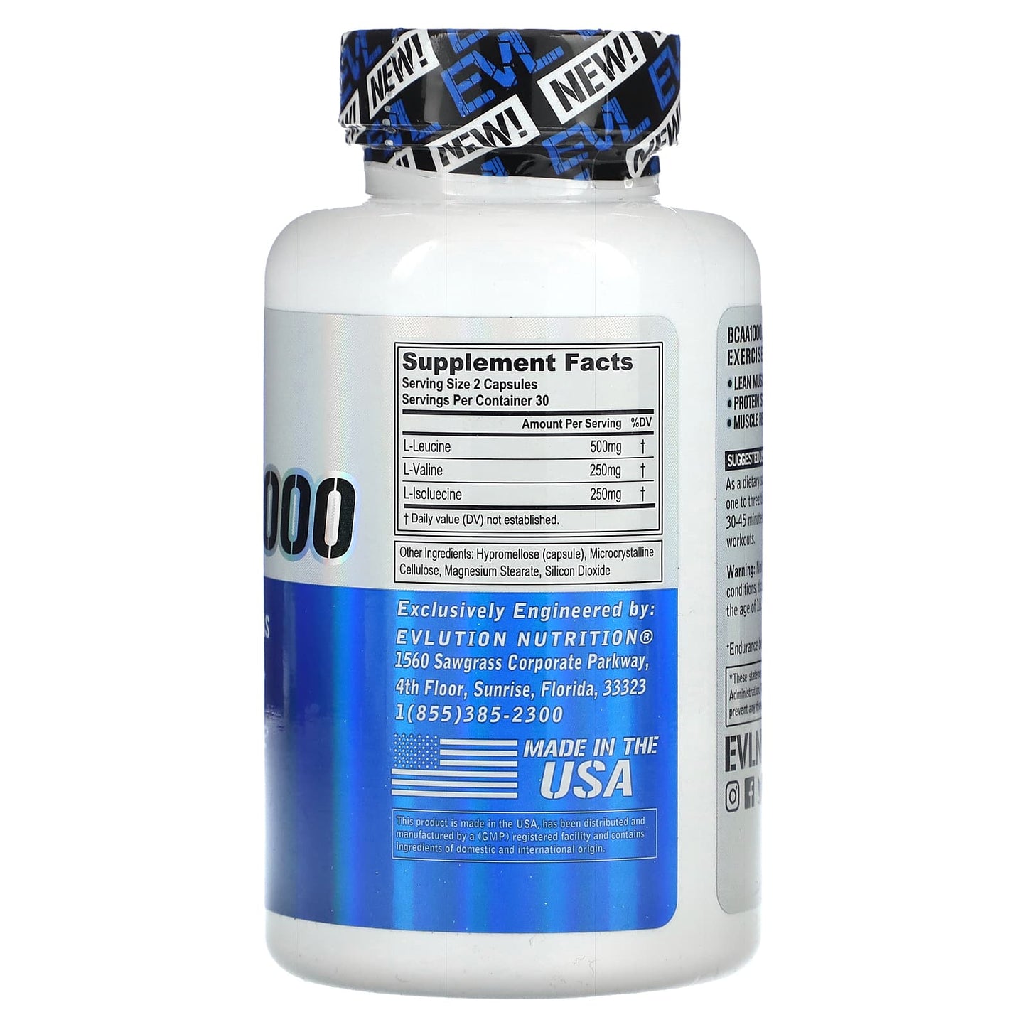 EVLution Nutrition BCAA1000 - Lean Muscle Building & Recovery - Image 2