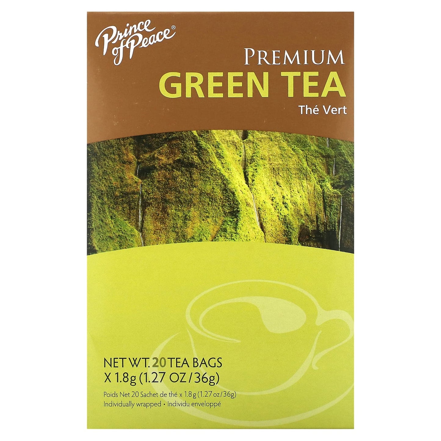 Prince of Peace, Premium Green Tea, 20 Tea Bags, 1.27 oz (36 g) - Image 1
