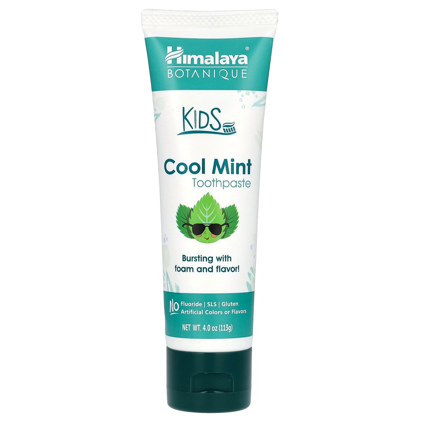 Himalaya Botanique Kid's Cool Mint Toothpaste, 4 oz, Fluoride-Free & Vegan - Image 1