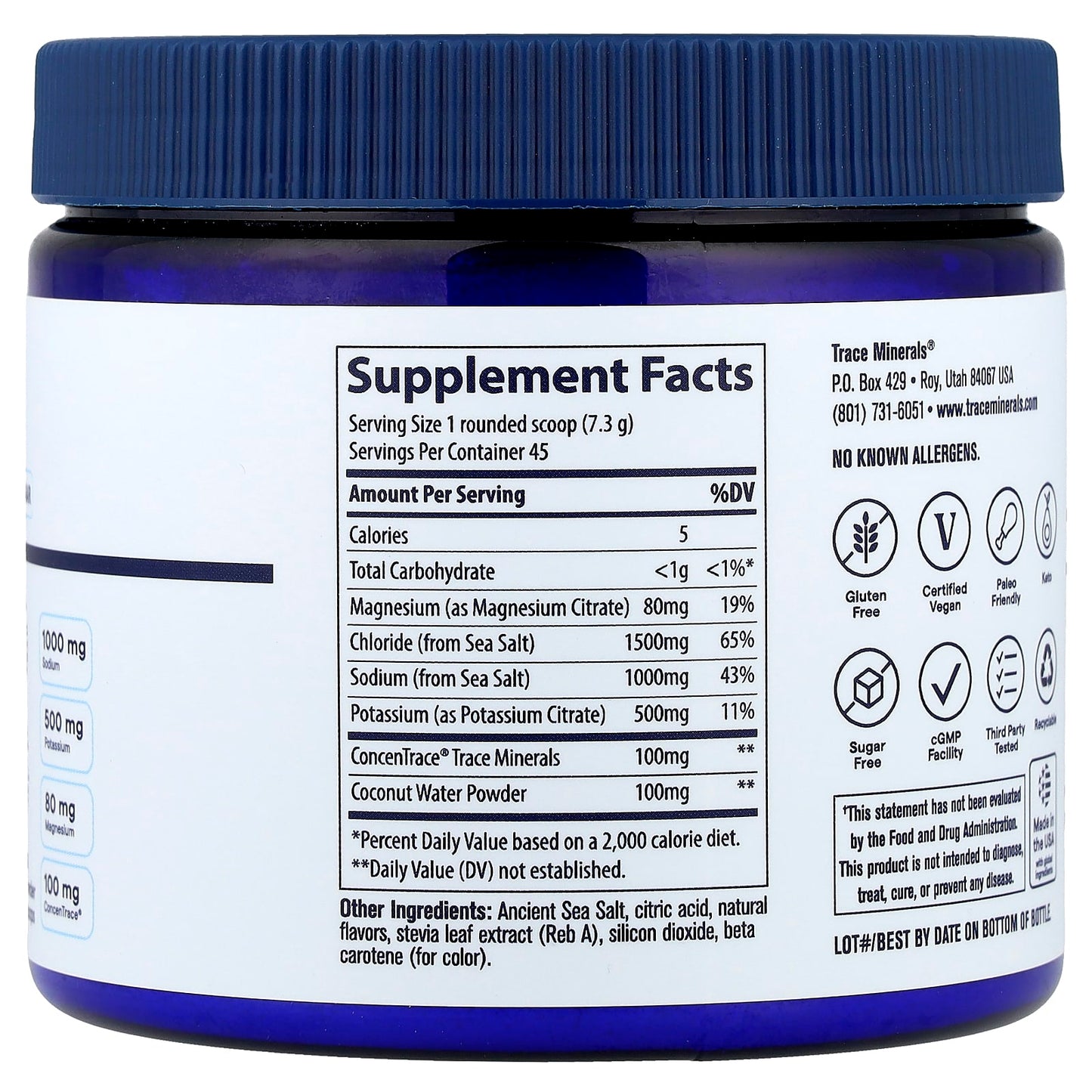 Trace, ZEROLyte Powder, Salty Mango, 11.5 oz (328 g) - Image 2