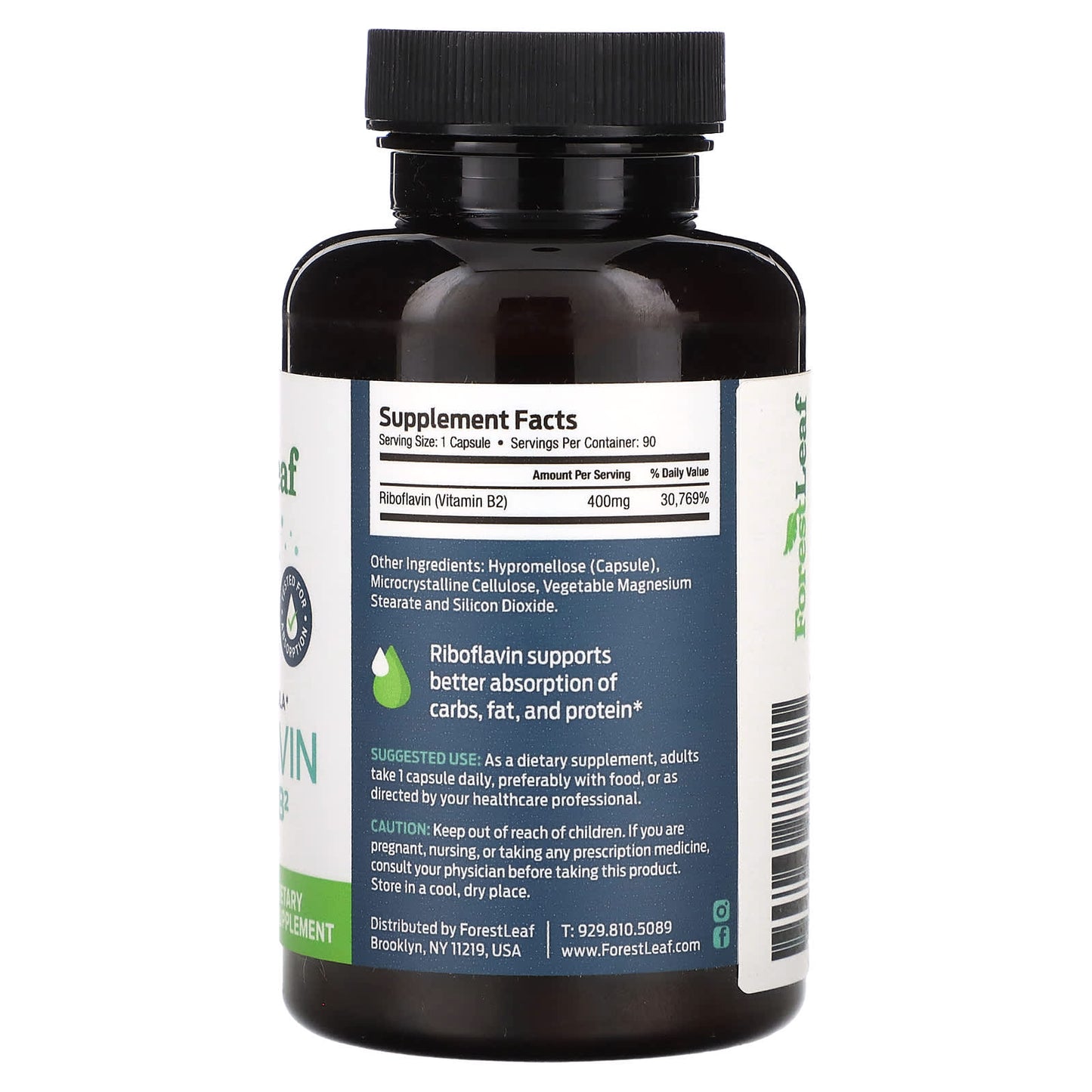 Boost Energy & Absorption with Forest Leaf Vitamin B2 Capsules - Image 2