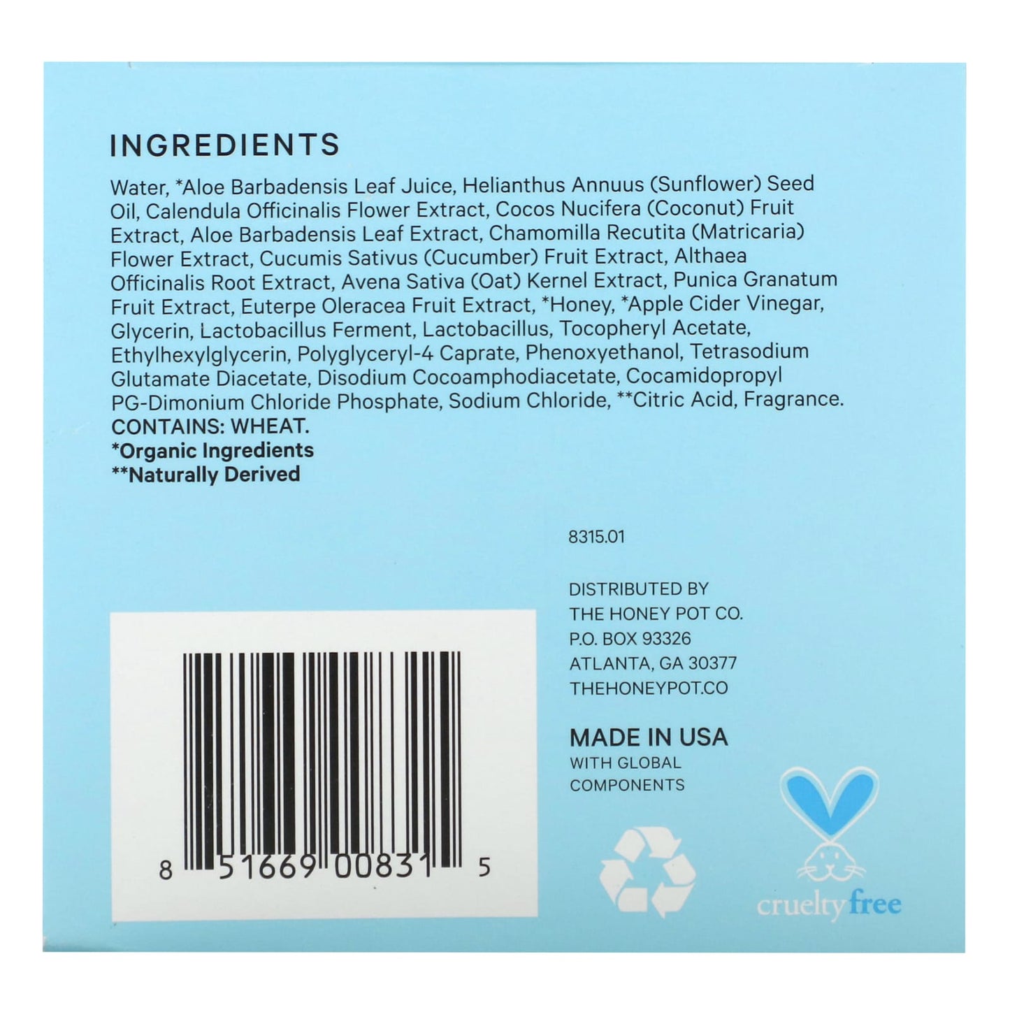 The Honey Pot Company, Sensitive Wipes, 15 Single Towelettes - Image 2