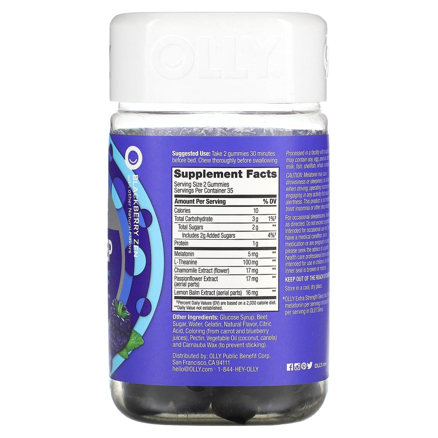 OLLY, Sleep, Blackberry Zen, 70 Gummies - Image 2