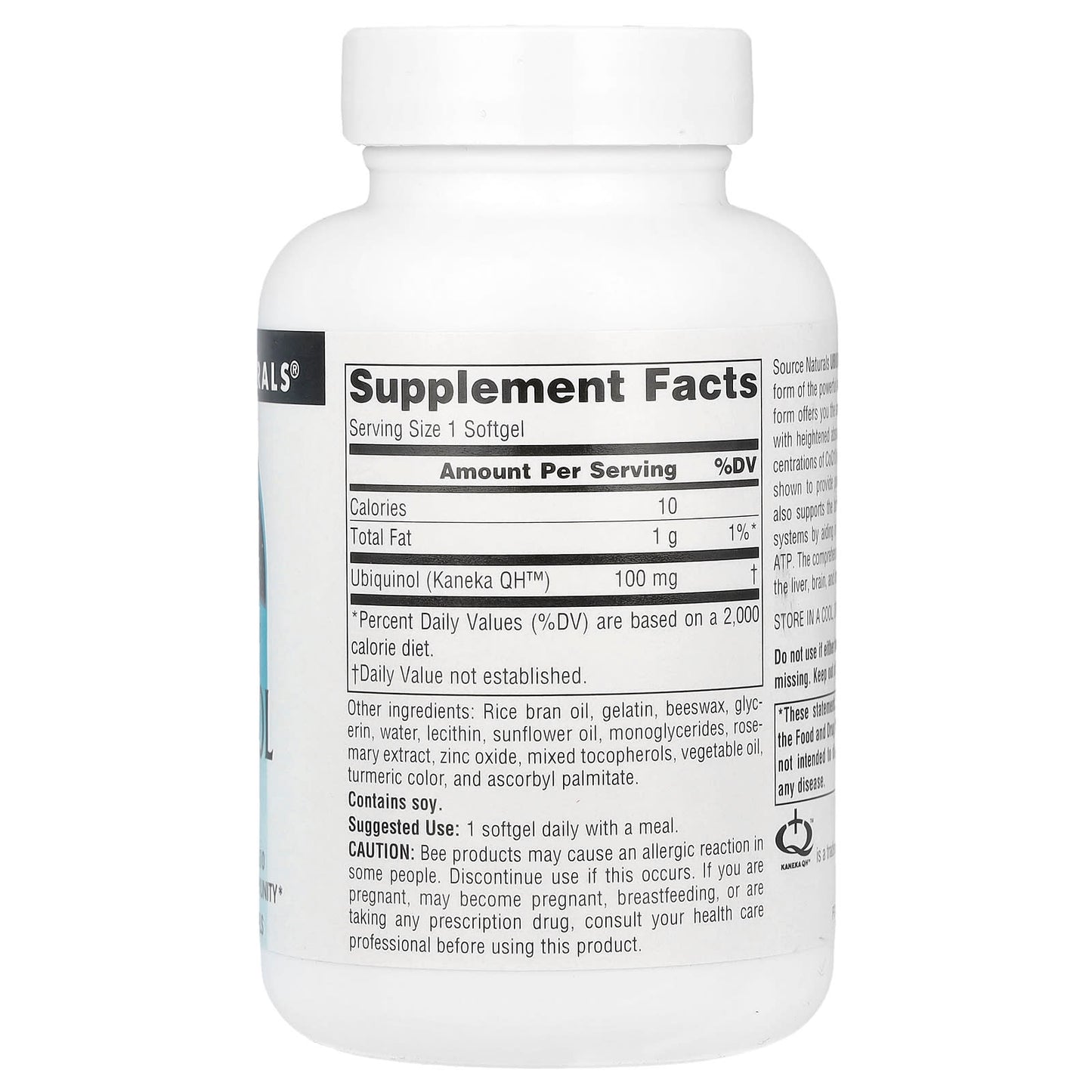 Source Naturals, Ubiquinol CoQH, 100 mg, 60 Softgels - Image 2