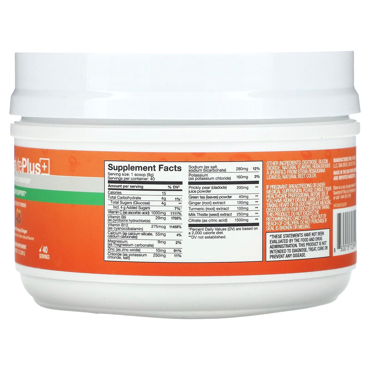 Blood Orange Ginger Hydration Powder by Hydralyte - Advanced Electrolytes & Liver Support - Image 2