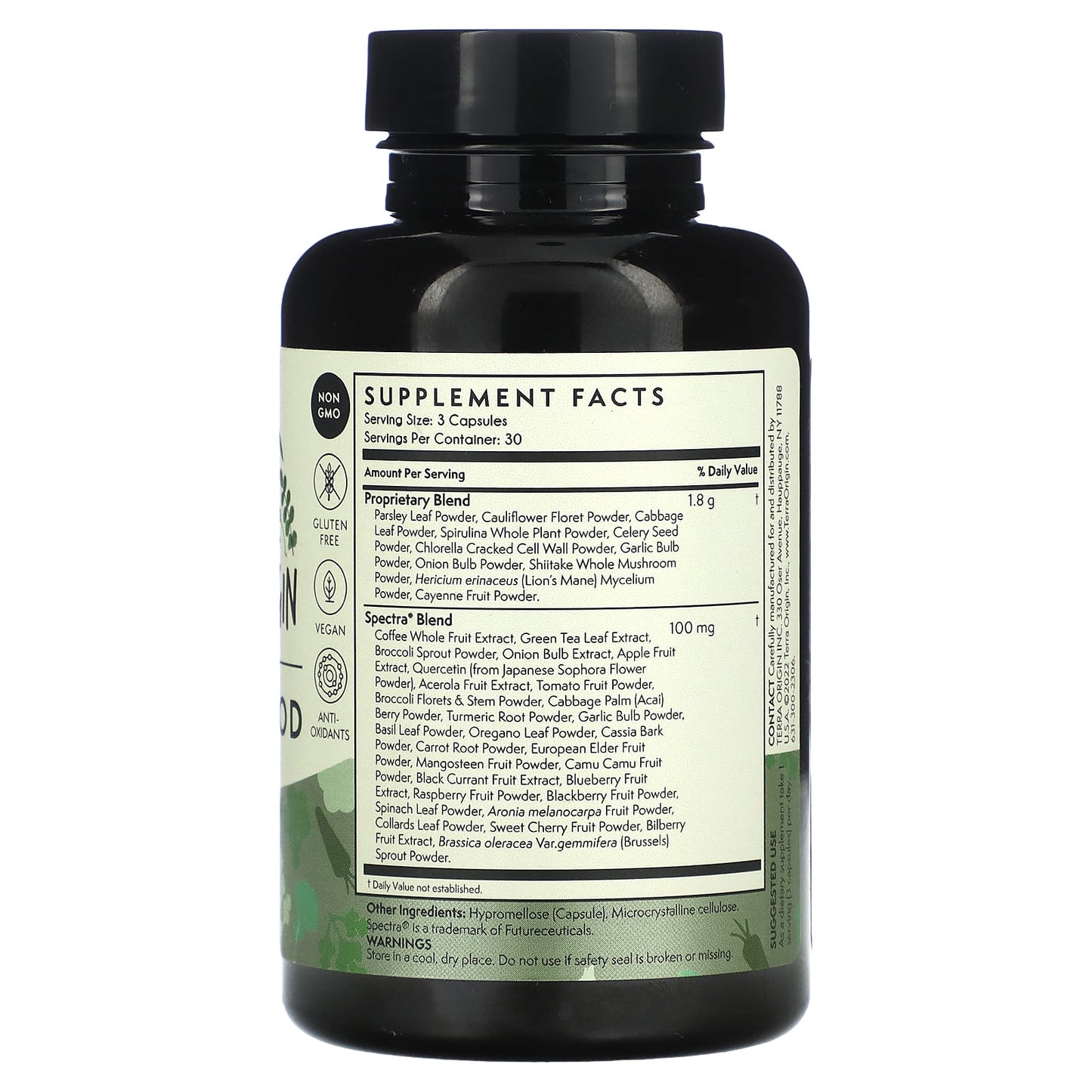 Terra Origin, Veggie Superfood, 90 Capsules - Image 2