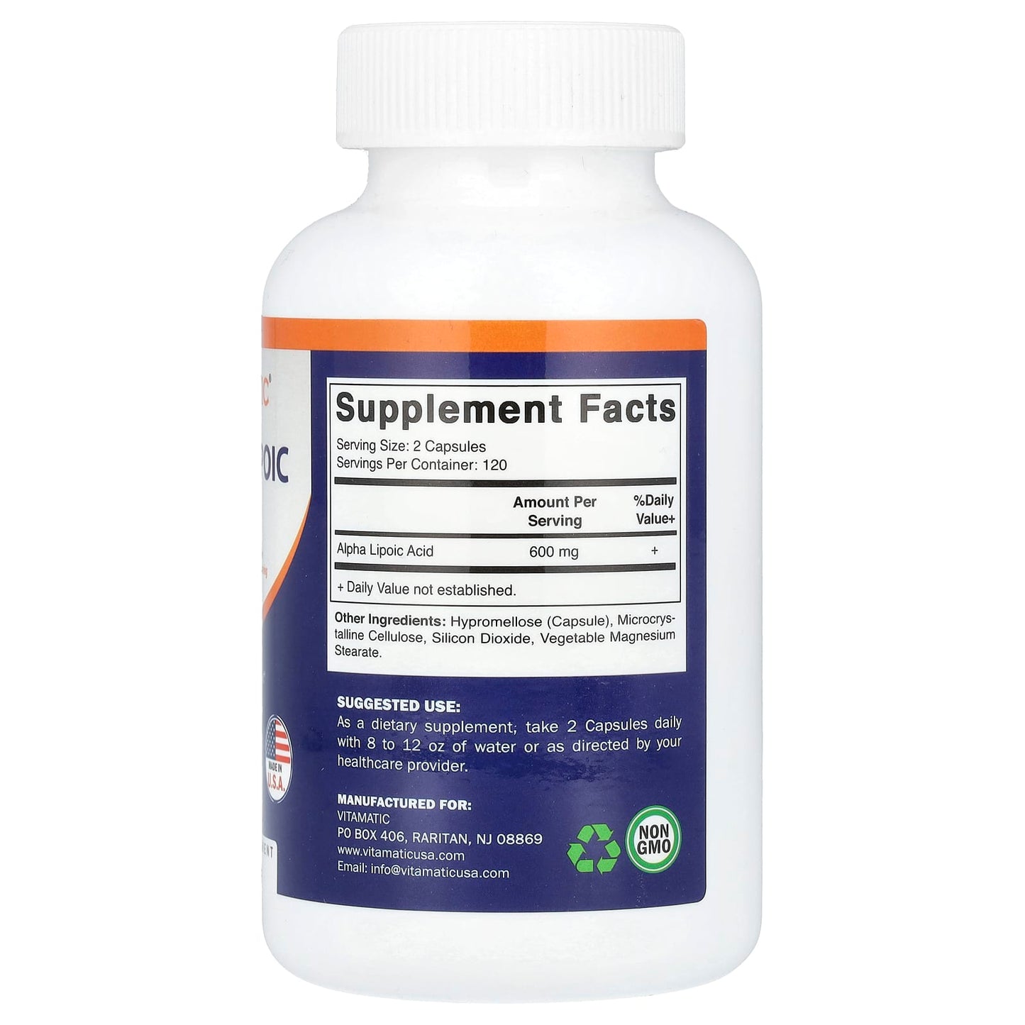 Vitamatic, Alpha Lipoic Acid, 240 Vegetable Capsules (300 mg per Capsule) - Image 2