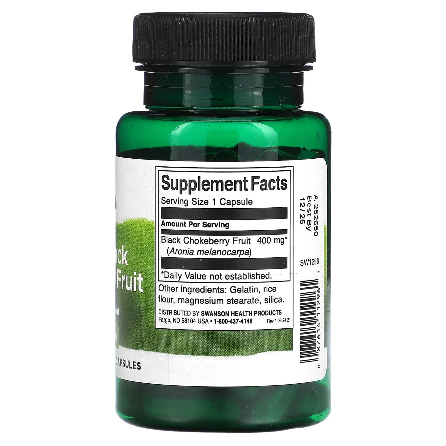 Swanson, Aronia Black Chokeberry Fruit, 400 mg, 60 Capsules - Image 2