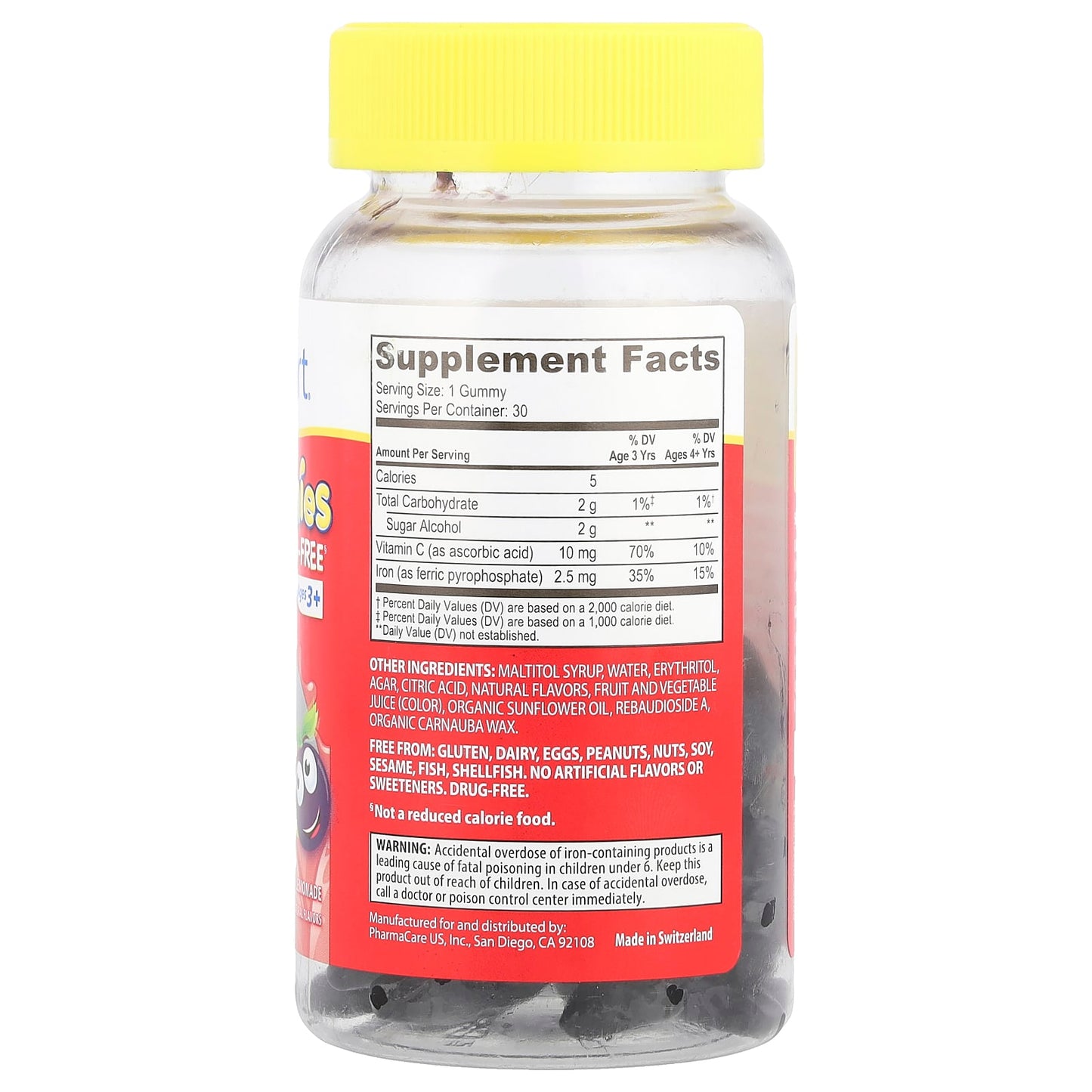 Kids Smart® VITA Gummies®, Iron + Vitamin C, Ages 3+, Blackberry Lemonade, 30 Gummies - Image 2