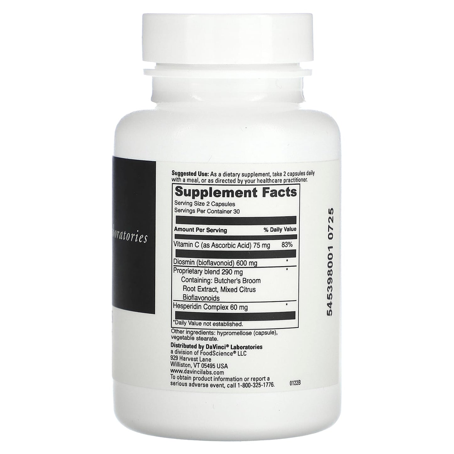DaVinci Laboratories - Healthy Veins Support Supplement - 60 Capsules - Image 2