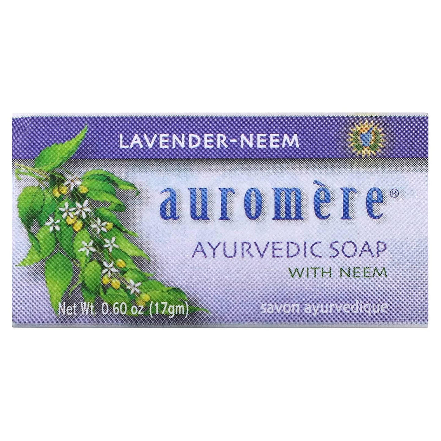 Natural Ayurvedic Soap Bar with Lavender Neem & 17 Herbal Extracts | Auromere - Image 1