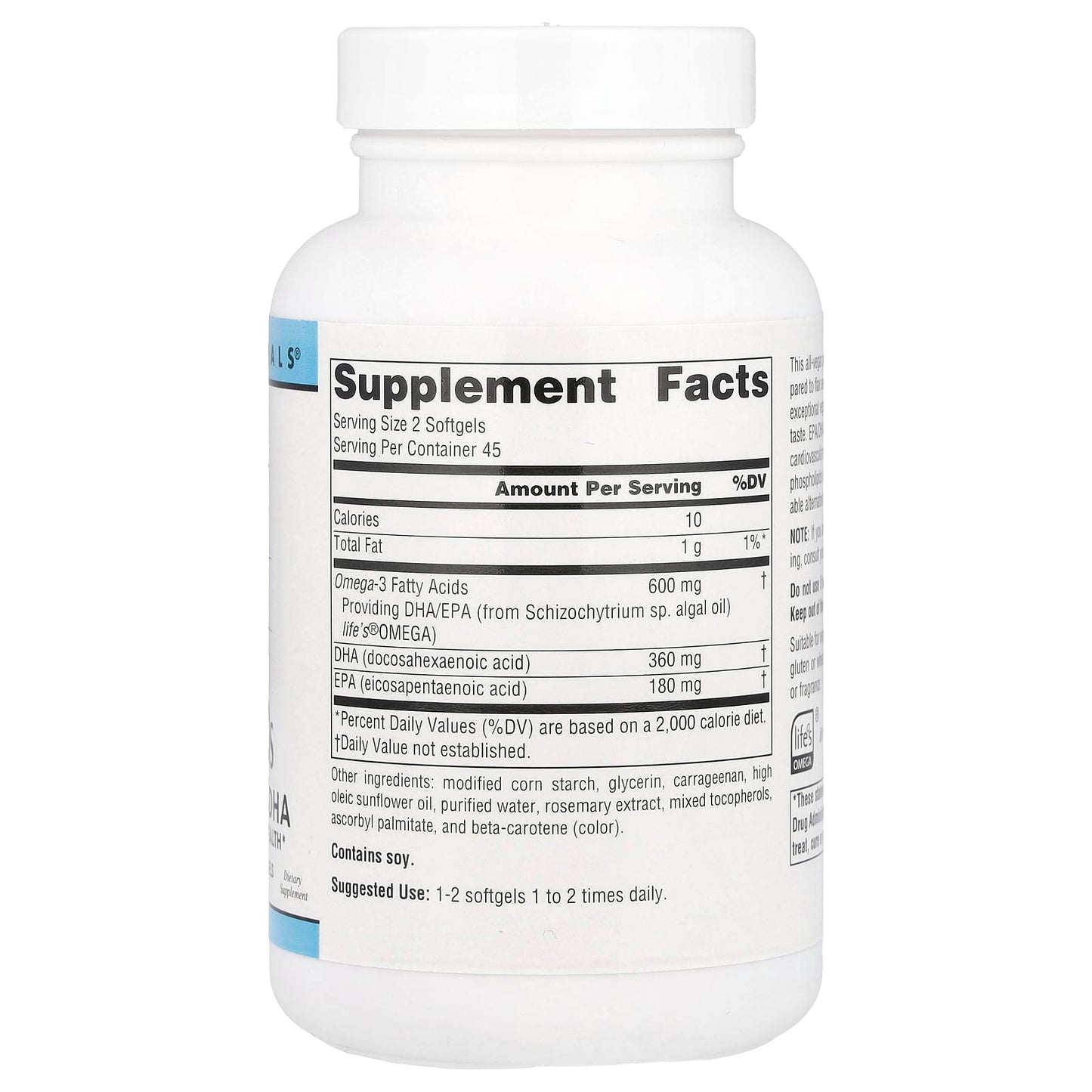 Source Naturals, Vegan Omega-3s, 300 mg , 90 Vegan Softgels - Image 2