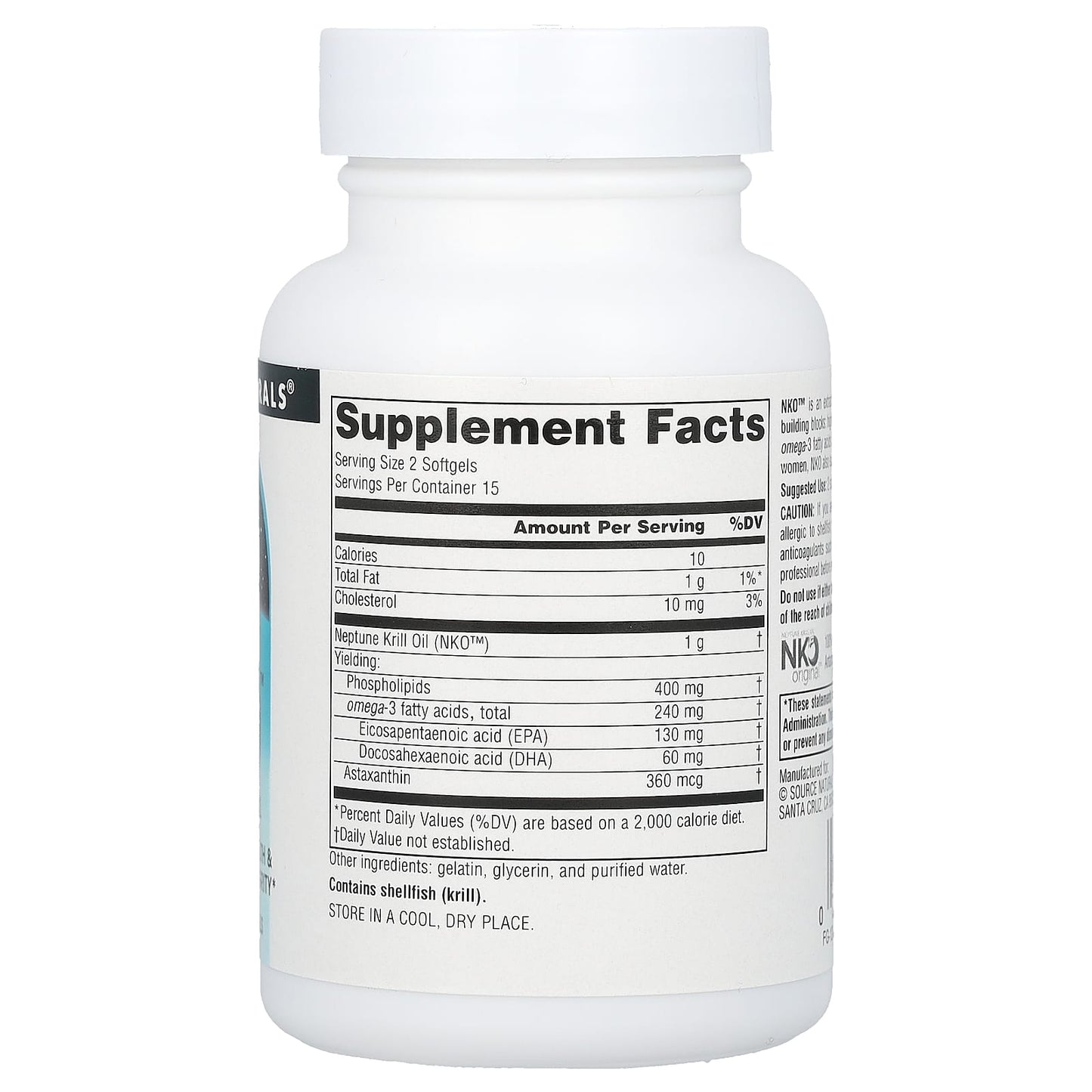 Source Naturals, NKO™, Neptune Krill Oil, 500 mg, 30 Softgels - Image 2