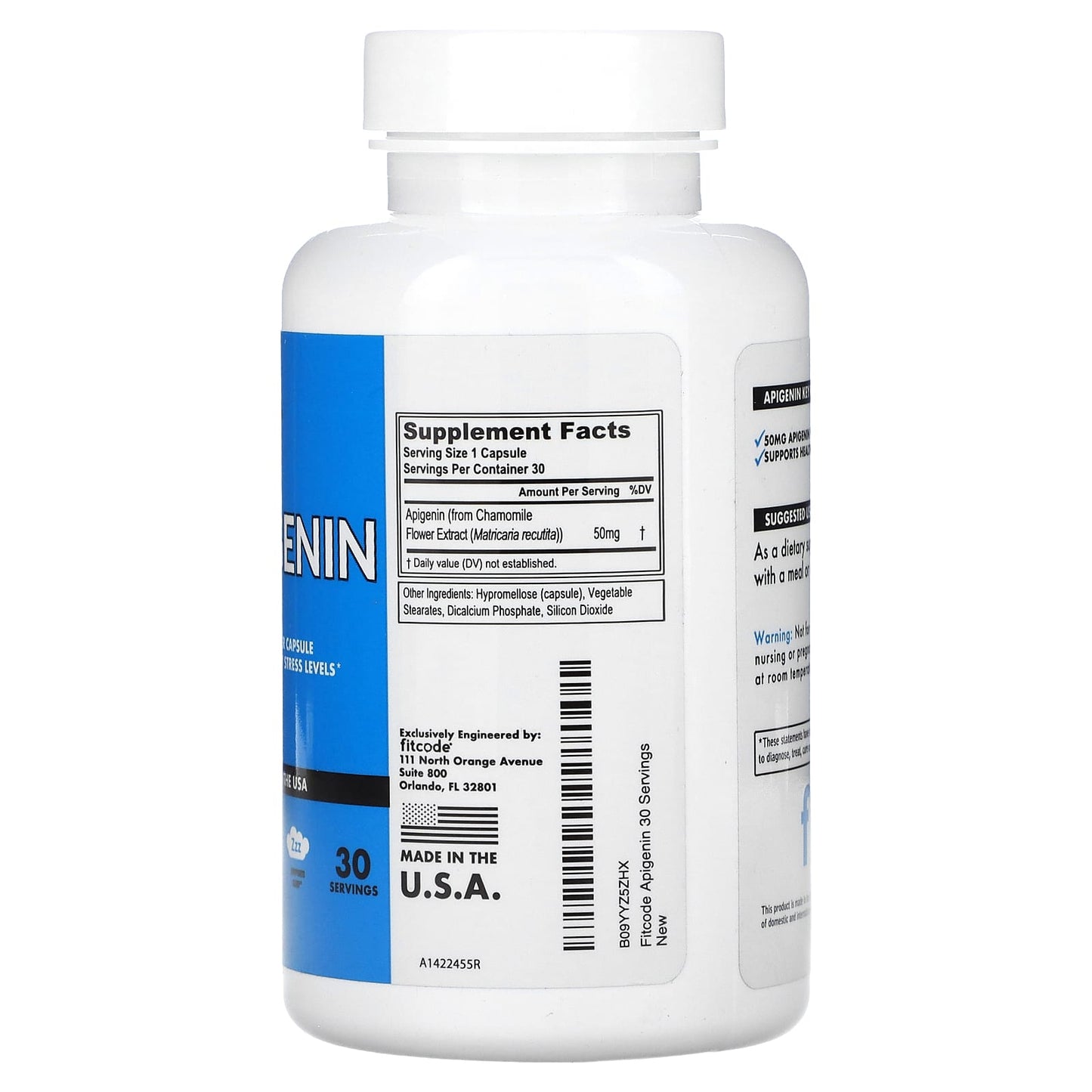 Apigenin 50mg - Support Healthy Stress Levels & Sleep with FITCODE - Image 2