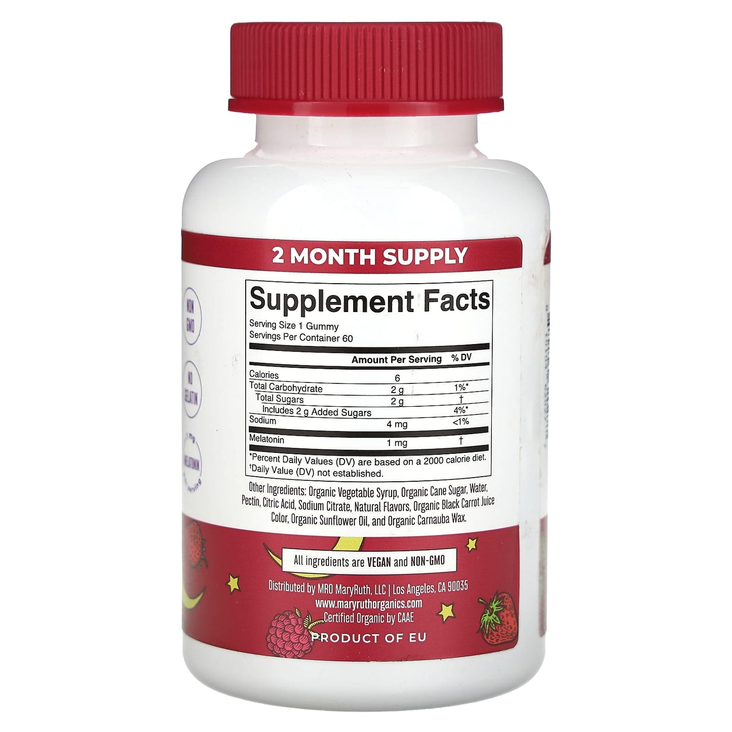 MaryRuth's, Organic Kids Sleep Gummies with Melatonin, Berries, 1 mg, 60 Gummies - Image 2