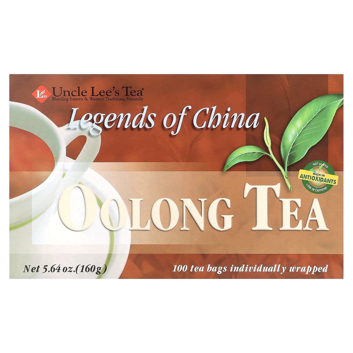 Uncle Lee's Tea, Legends of China, Oolong Tea, 100 Tea Bags, 5.64 oz (160 g) - Image 1