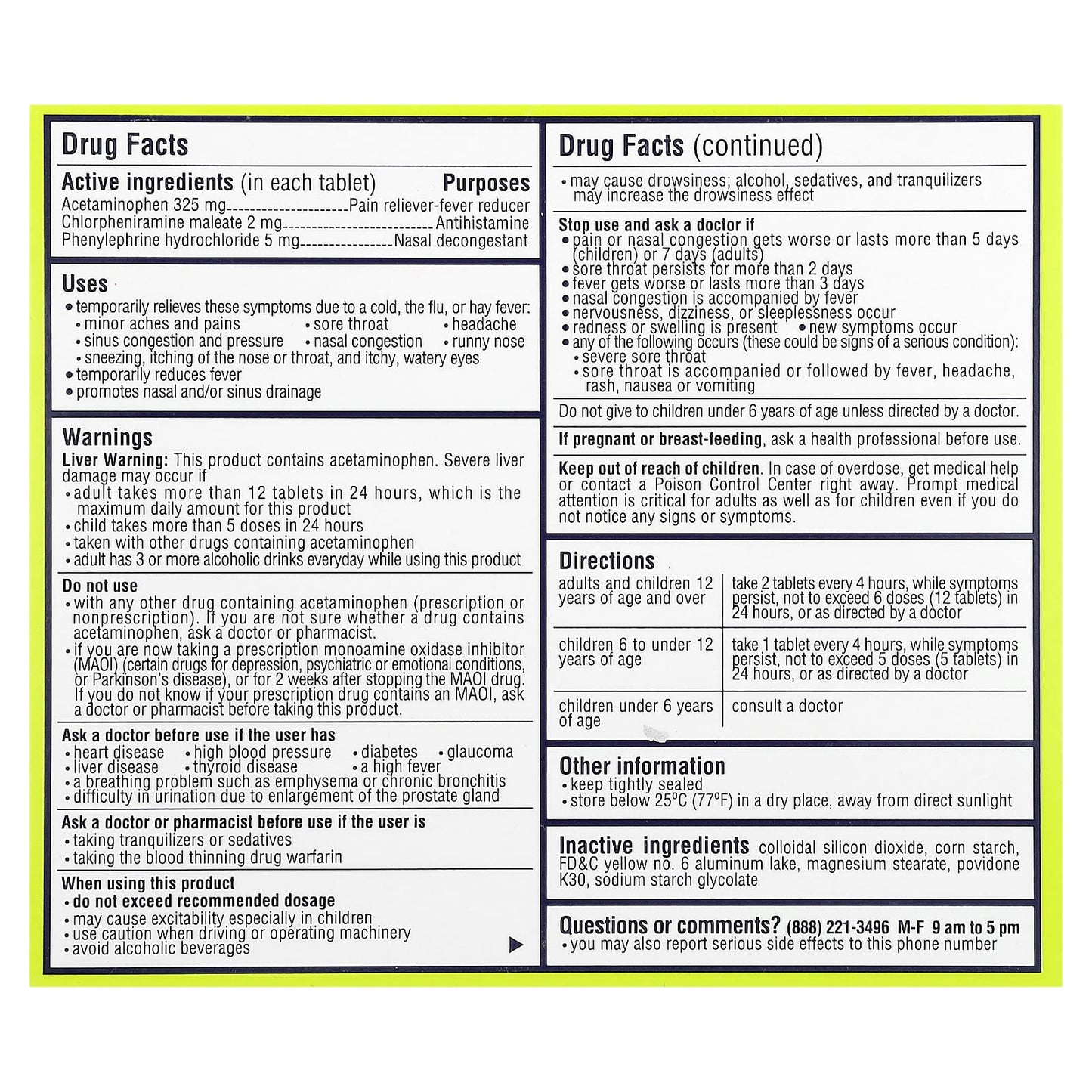 Fast Relief from Cold & Flu with Fortune Pharm Coltalin, 36 Tablets - Image 2