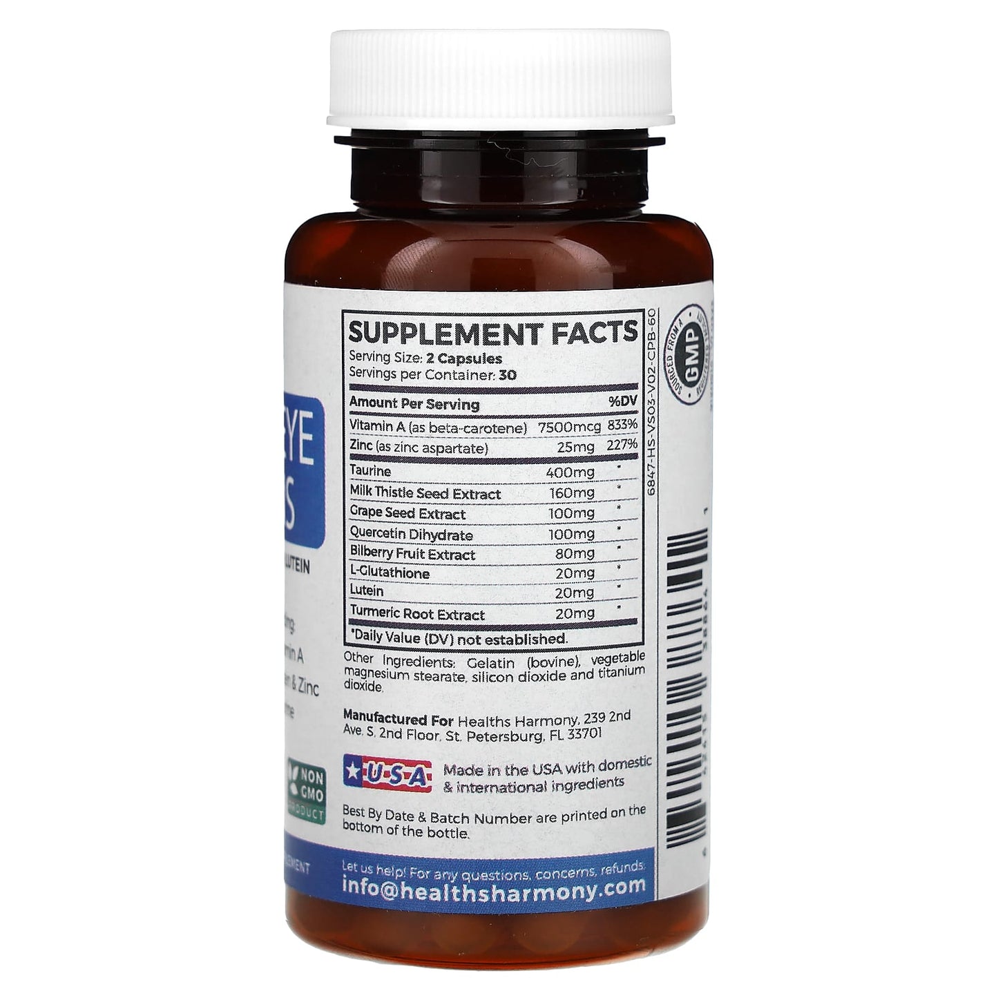 Lutein Eye Vitamins - Protect Your Vision with Healths Harmony's Extra Strength Supplement - Image 2
