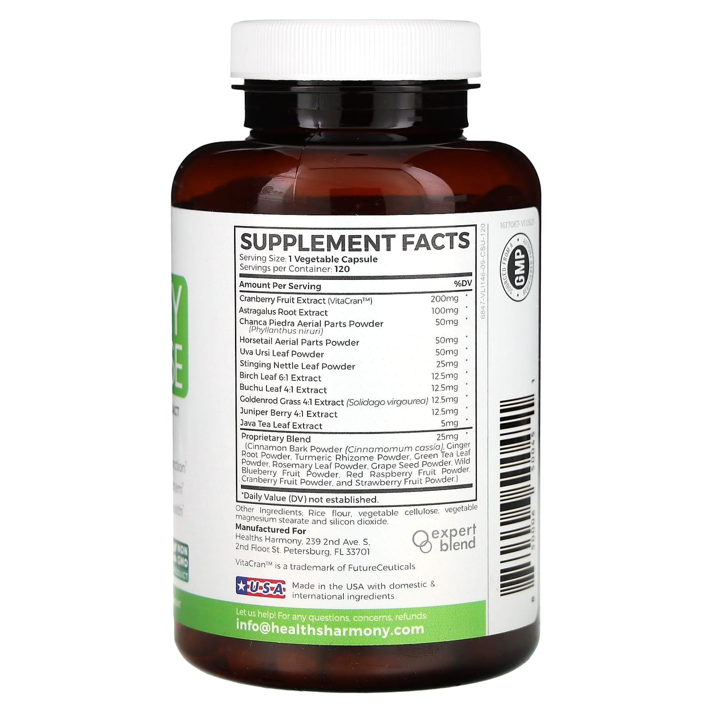 Kidney Cleanse Support with Cranberry Extract - 120 Capsules - Image 2
