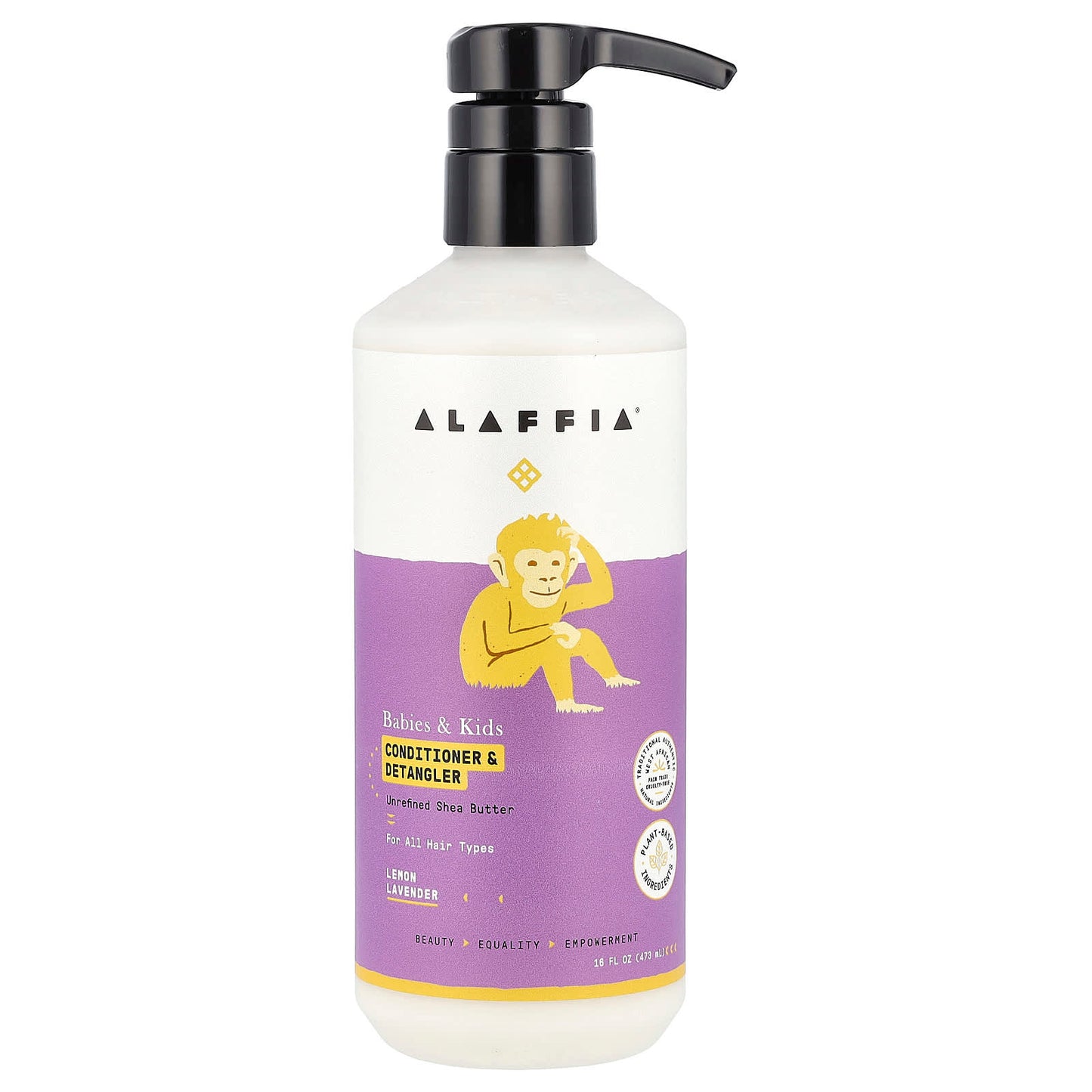 Alaffia Natural Kids Hair Conditioner & Detangler, 16 fl oz, Cruelty-Free, Vegan - Image 1