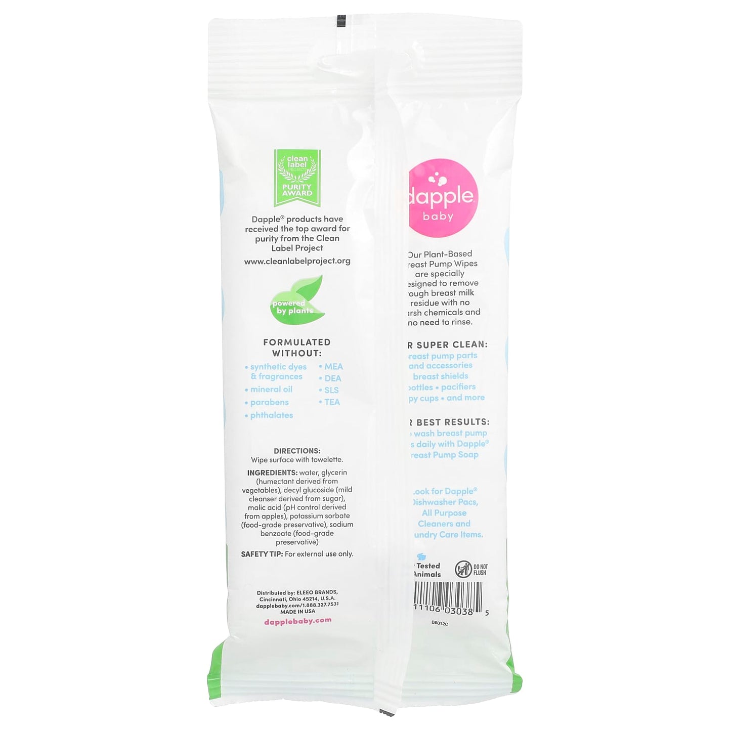 Plant-Based Breast Pump Wipes for Fragrance-Free Cleaning - Image 2