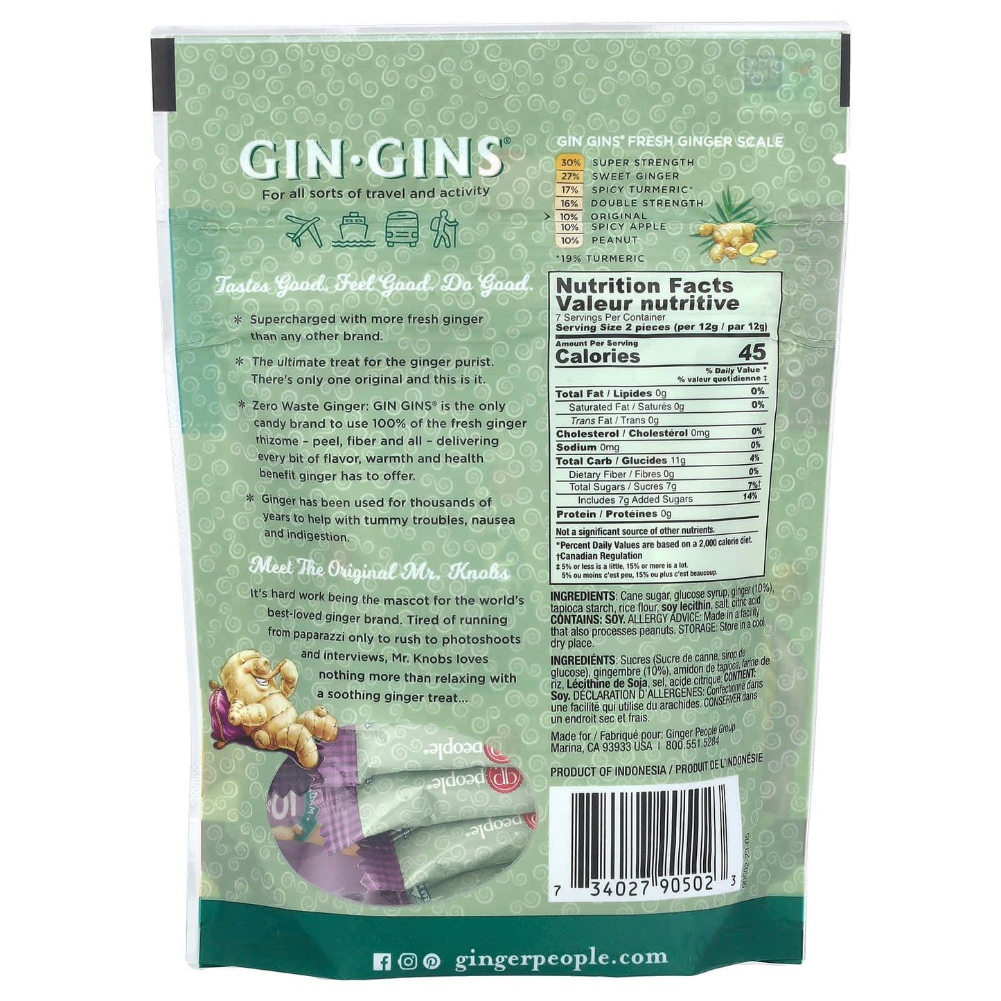 The Ginger People, Gin Gins®, Ginger Chews, Original , 3 oz (84 g) - Image 2