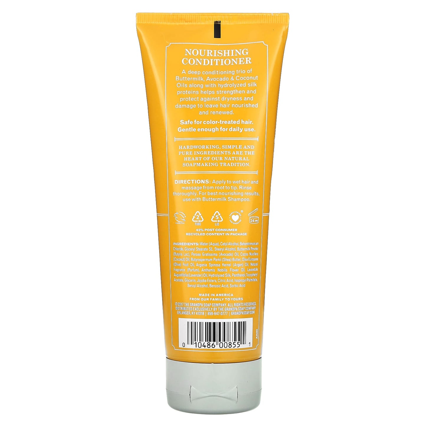 The Grandpa Soap Co., Buttermilk Conditioner, Nourish, All Hair Types, 8 fl oz (237 ml) - Image 2