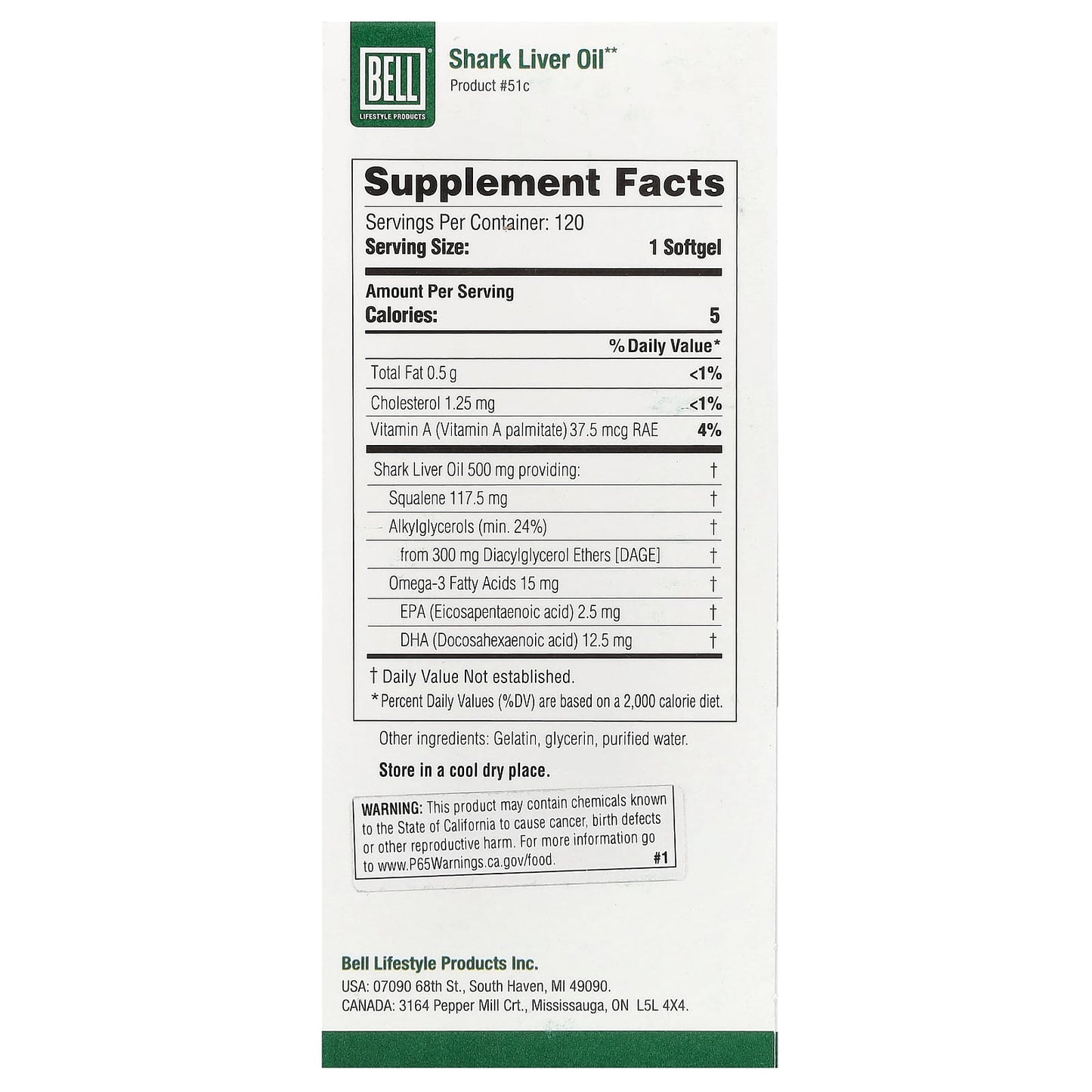 Bell Lifestyle Shark Liver Oil - Omega-3 Fatty Acids Immunity Support - Image 2