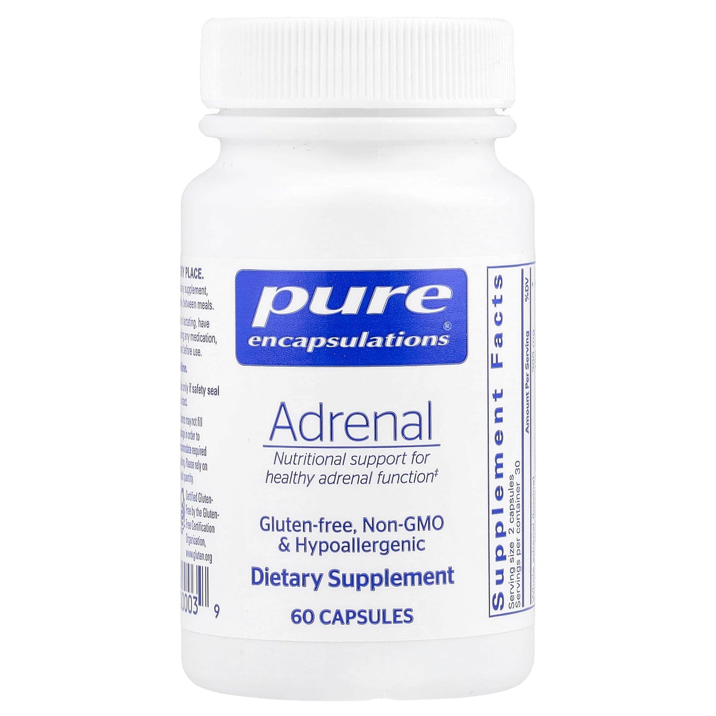 Pure Encapsulations, Adrenal, 60 Capsules - Image 1